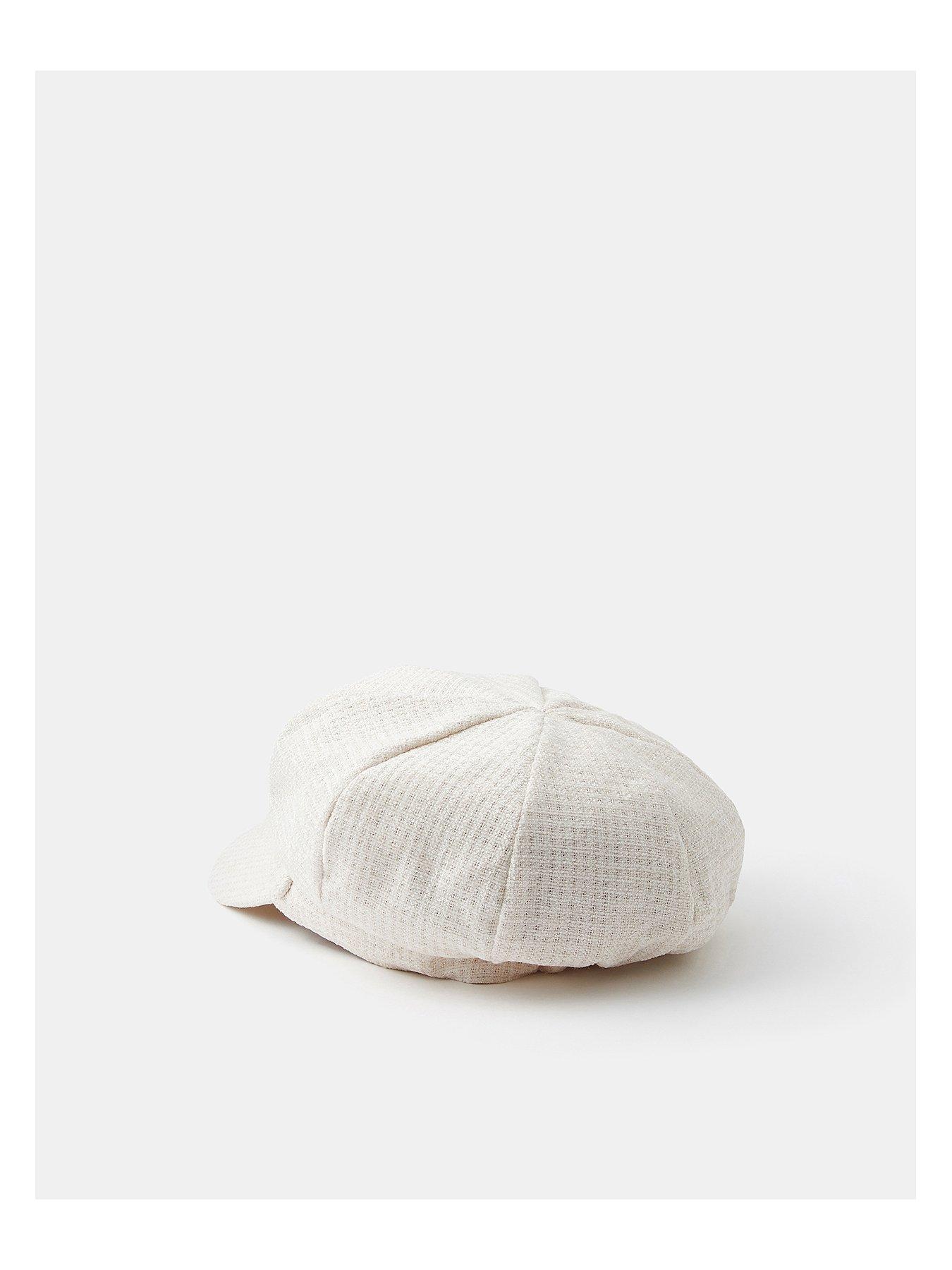 Image 3 of 4 of Accessorize City Baker Boy Hat - Cream