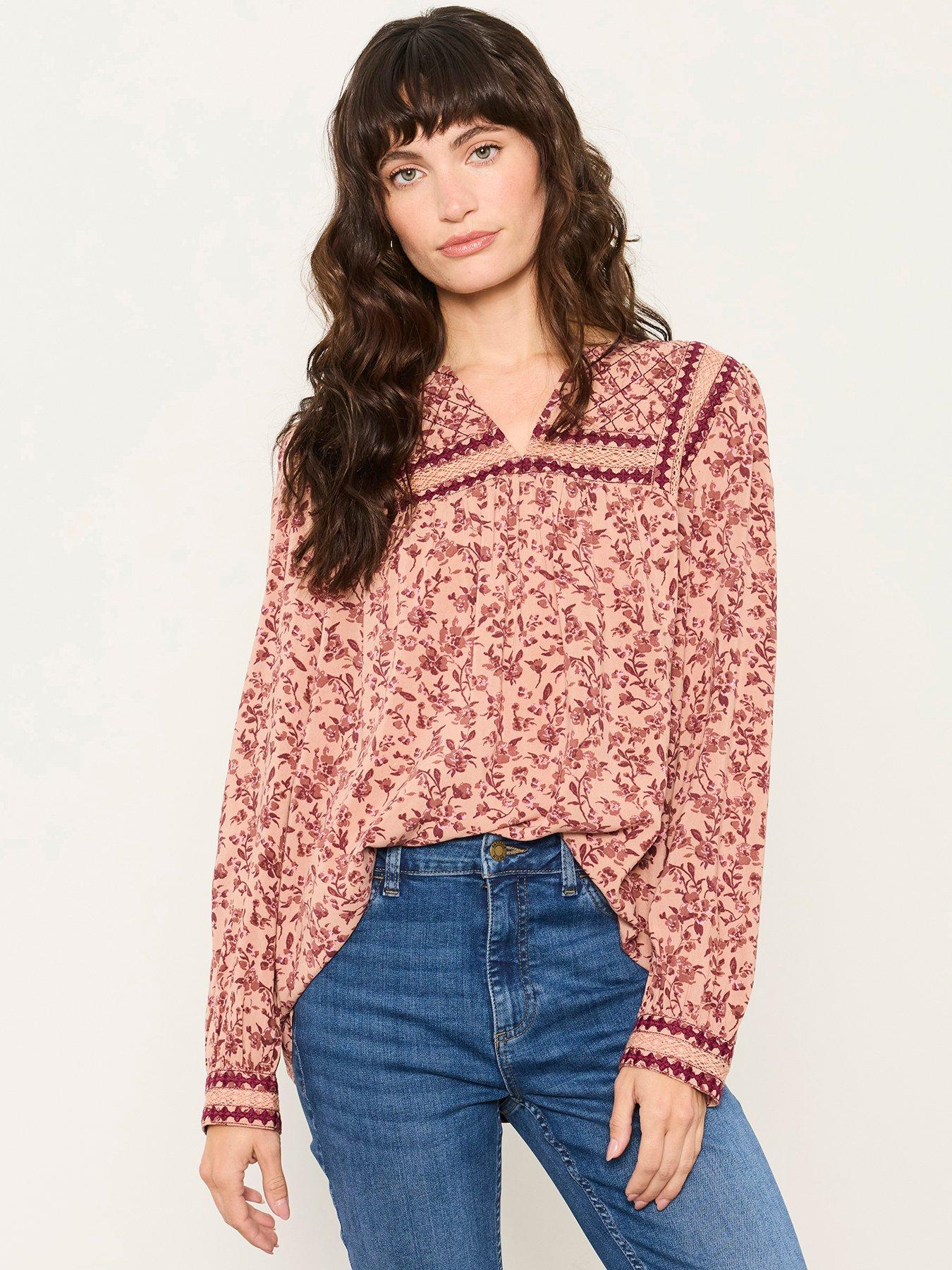 Image 1 of 6 of FatFace Laurel Floral Blouse