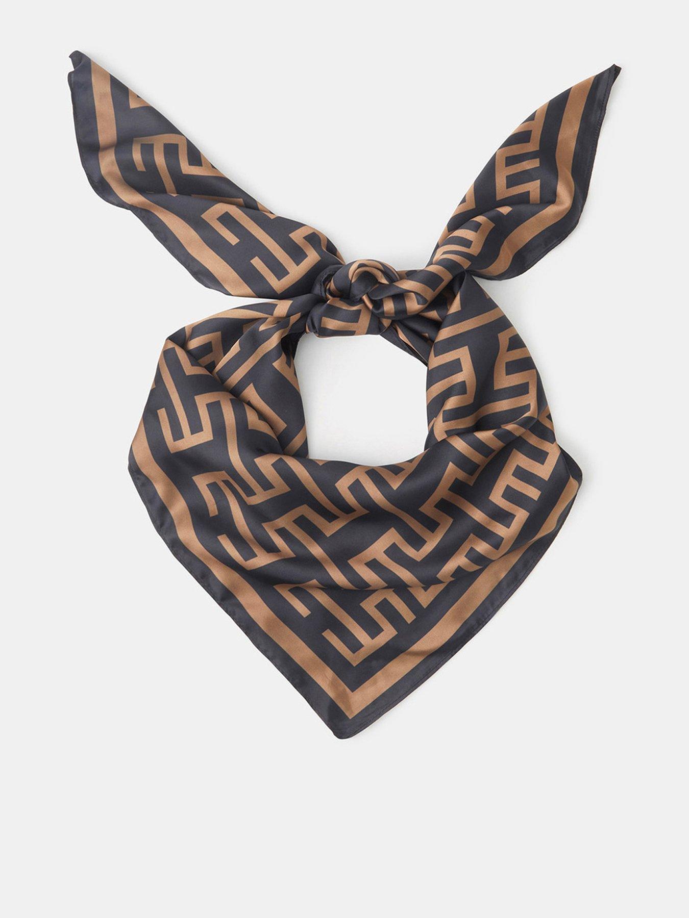 Accessorize Iona Geometric Print Satin Square Scarf - Multi