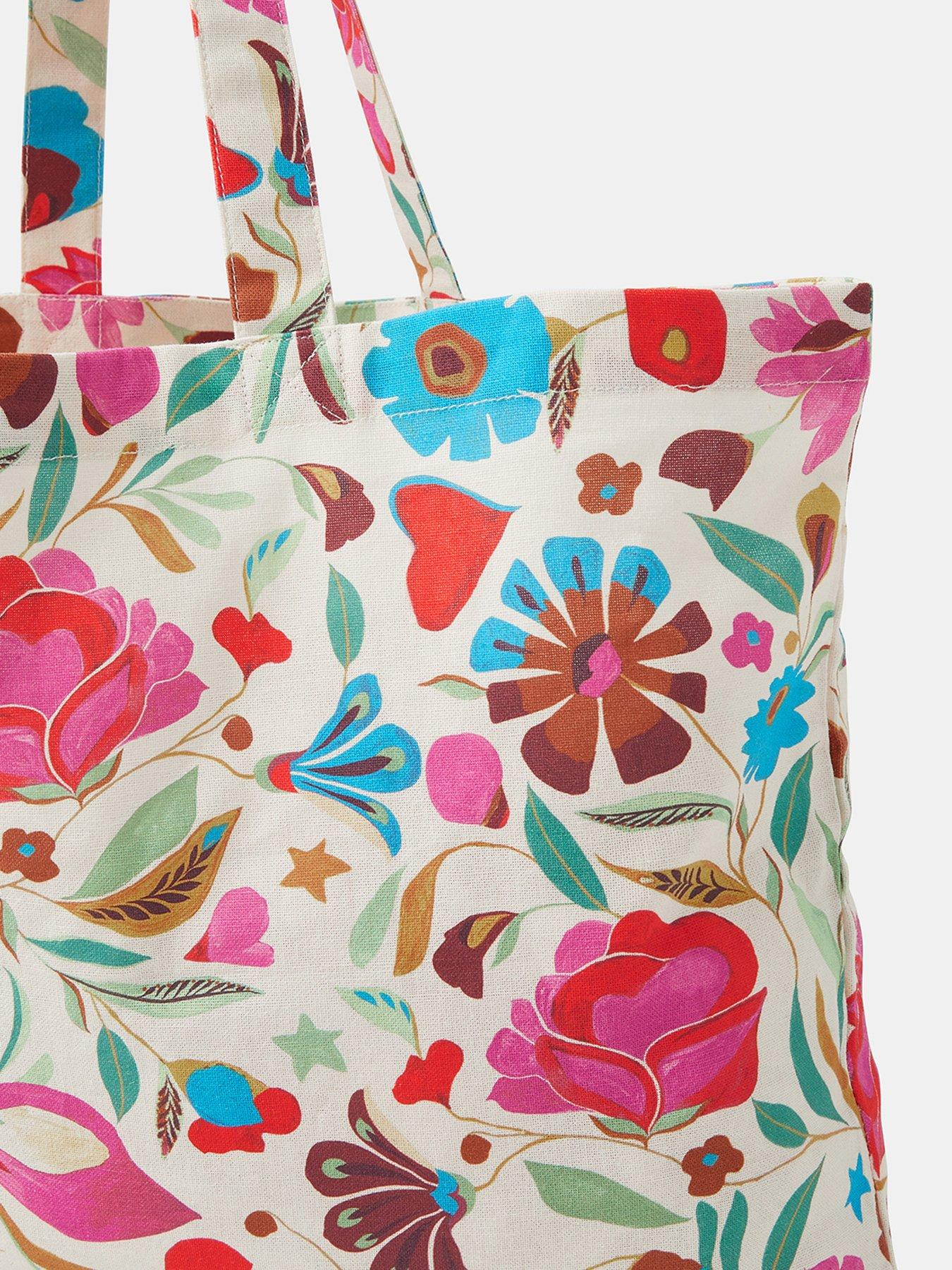 Image 4 of 5 of Accessorize Large Floral Print Shopper Tote Bag - Multi
