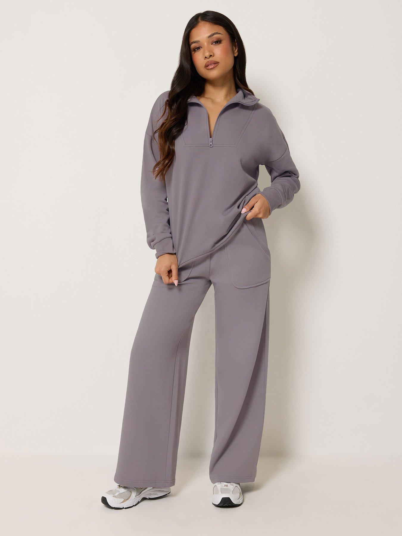 Image 3 of 4 of PixieGirl Petite Patch Pocket Wide Leg Jogger - Purple