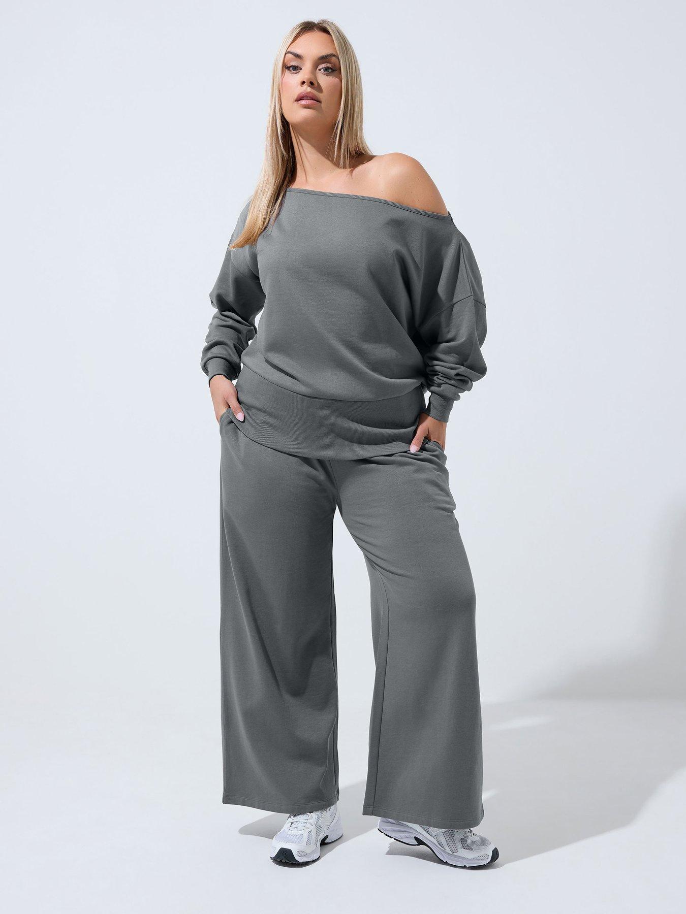 Image 3 of 4 of Yours Curve Grey Jogger