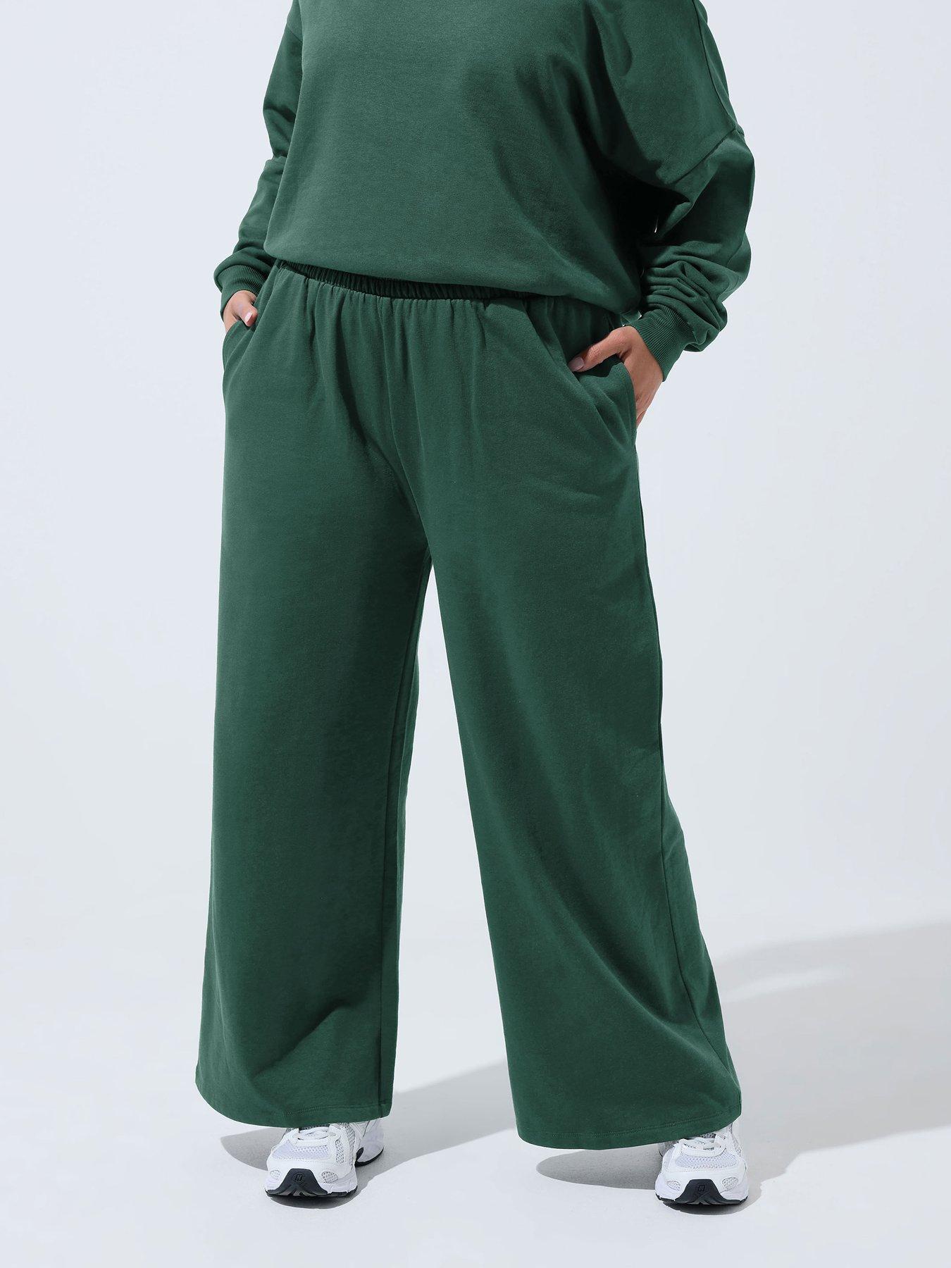 Image 1 of 4 of Yours Curve Forest Green Jogger