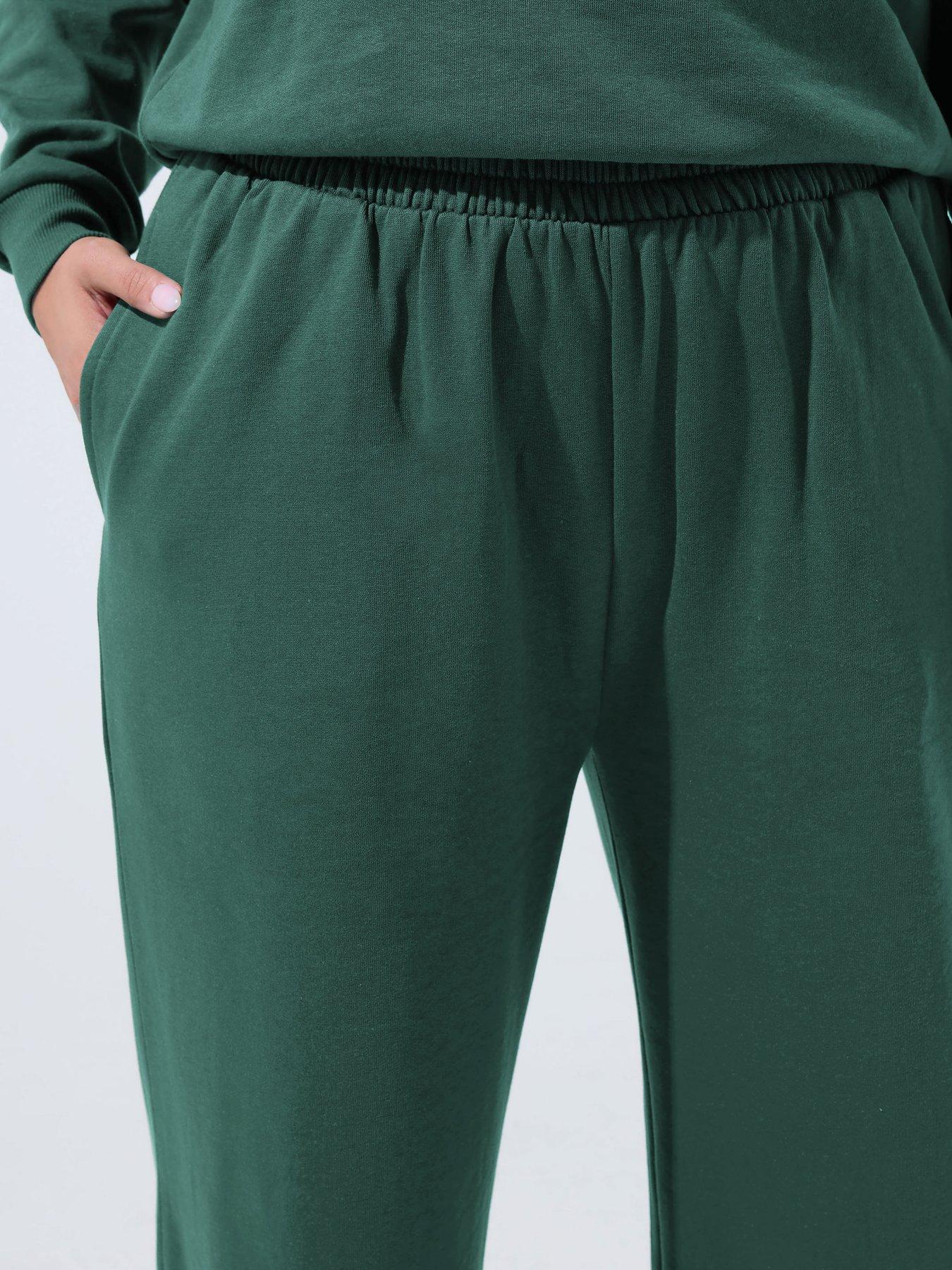 Image 4 of 4 of Yours Curve Forest Green Jogger