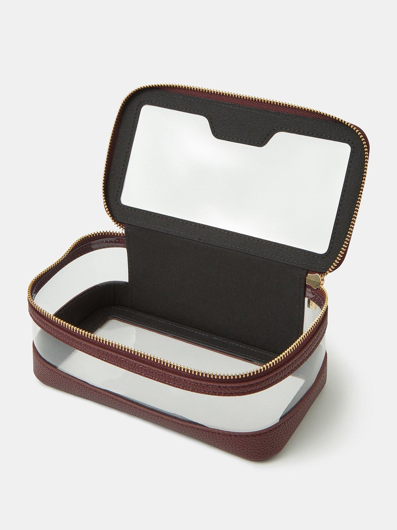 Image 3 of 3 of Accessorize Clear Travel Makeup Bag - Red