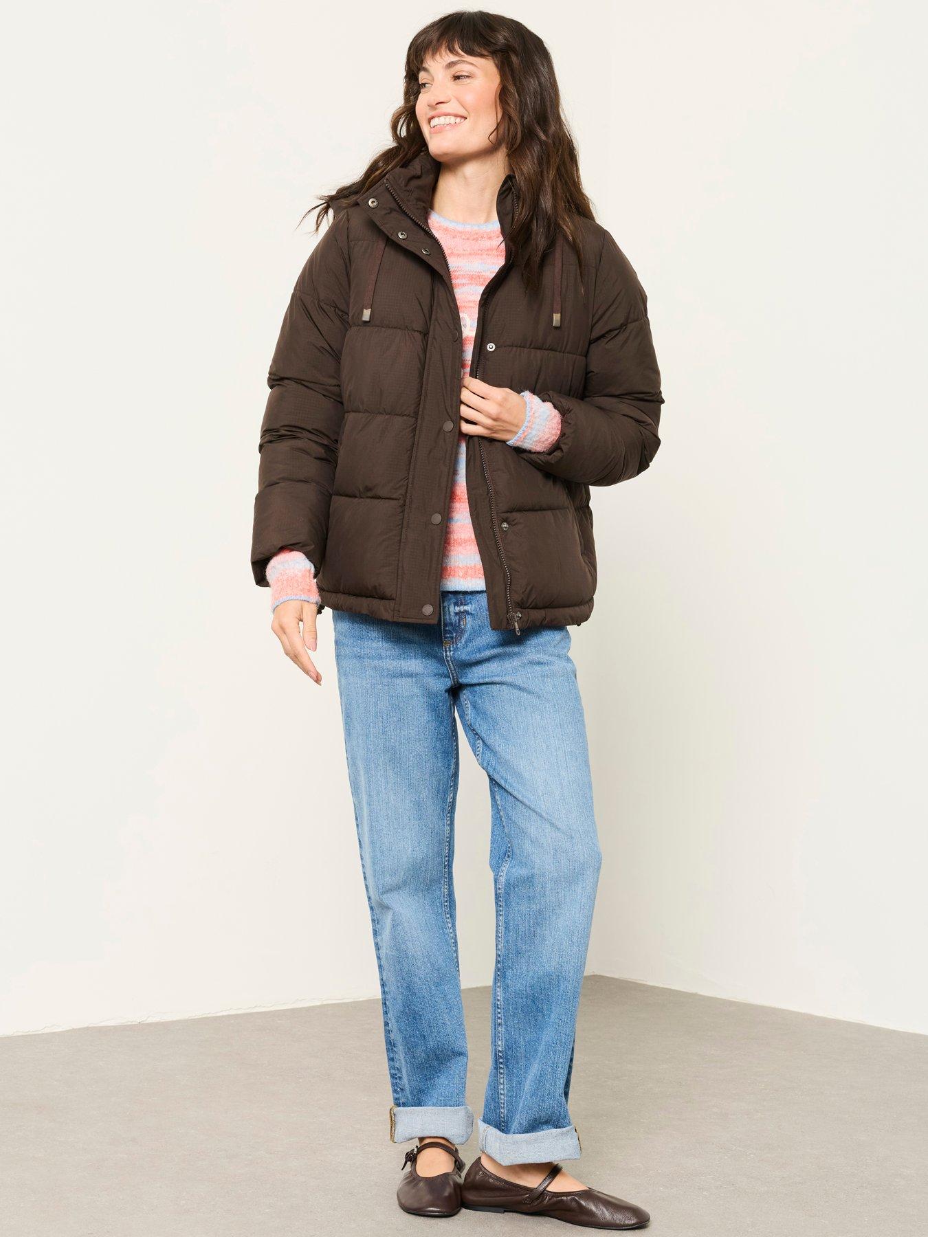 Image 3 of 6 of FatFace Short Puffer Chocola