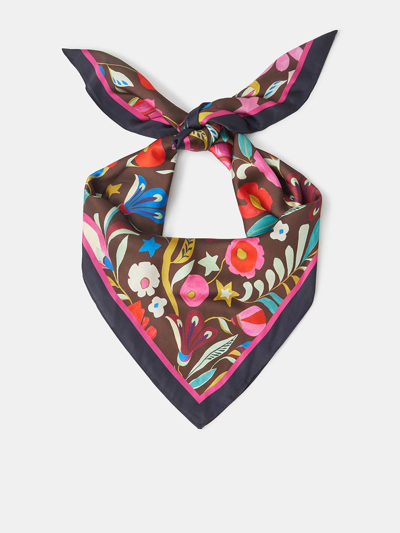 Image 1 of 3 of Accessorize Finola Satin Square Scarf - Multi