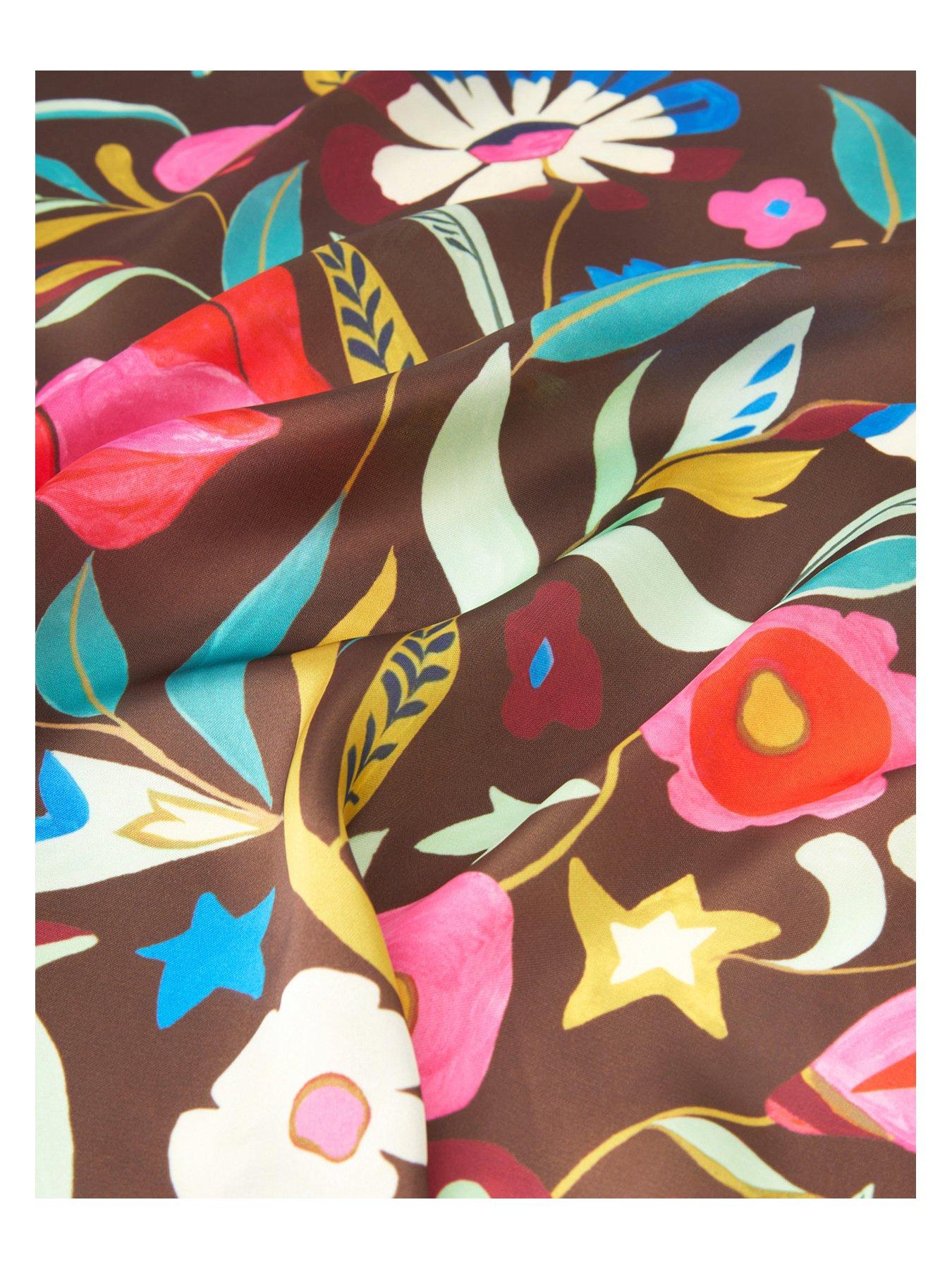 Image 3 of 3 of Accessorize Finola Satin Square Scarf - Multi