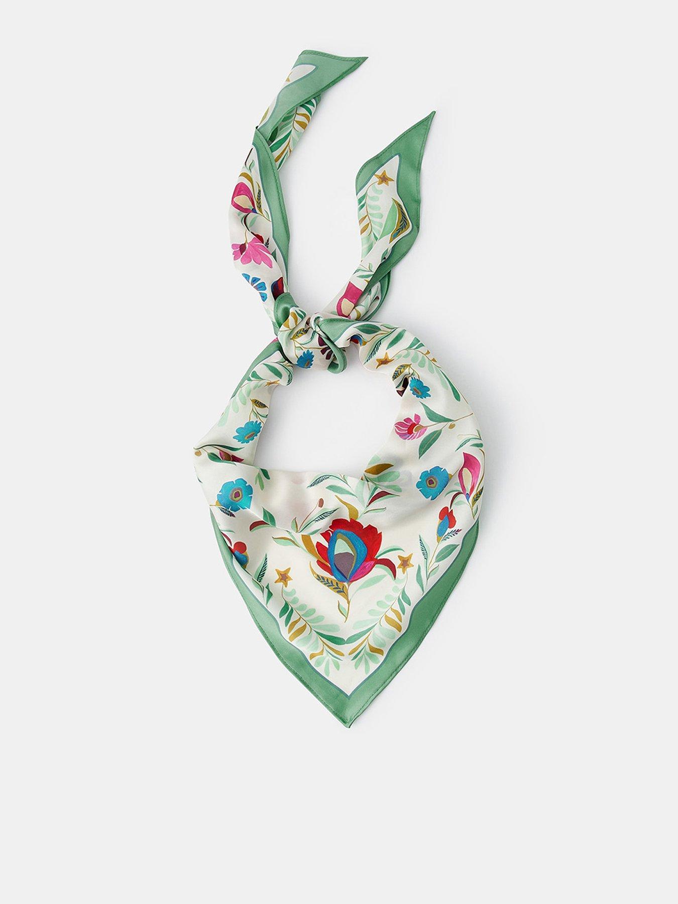 Image 1 of 2 of Accessorize Finola Satin Triangle Scarf - Multi