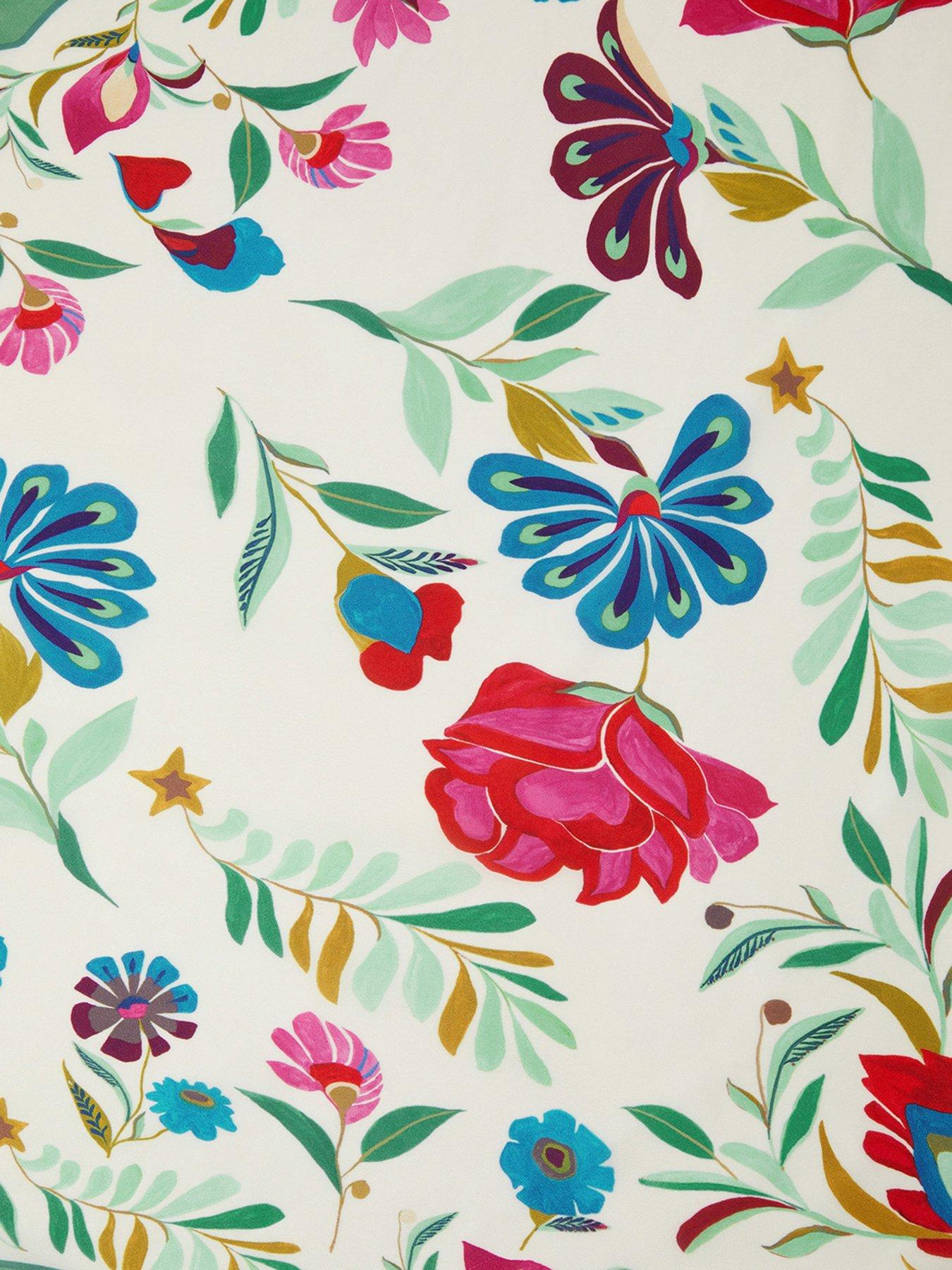 Image 2 of 2 of Accessorize Finola Satin Triangle Scarf - Multi