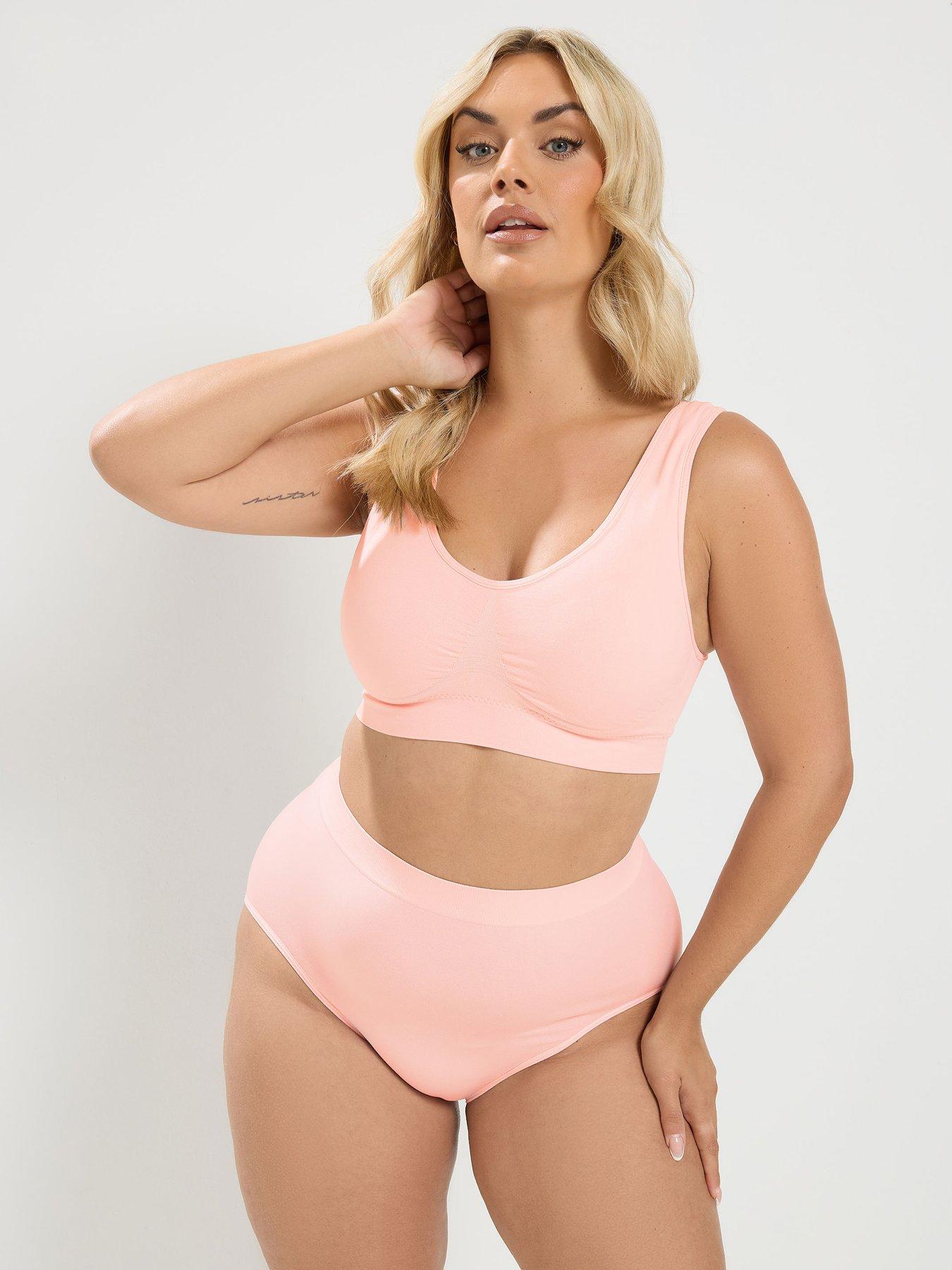 Image 3 of 4 of Yours Curve 2 Pack Seamless Padded Bralettes - Multi