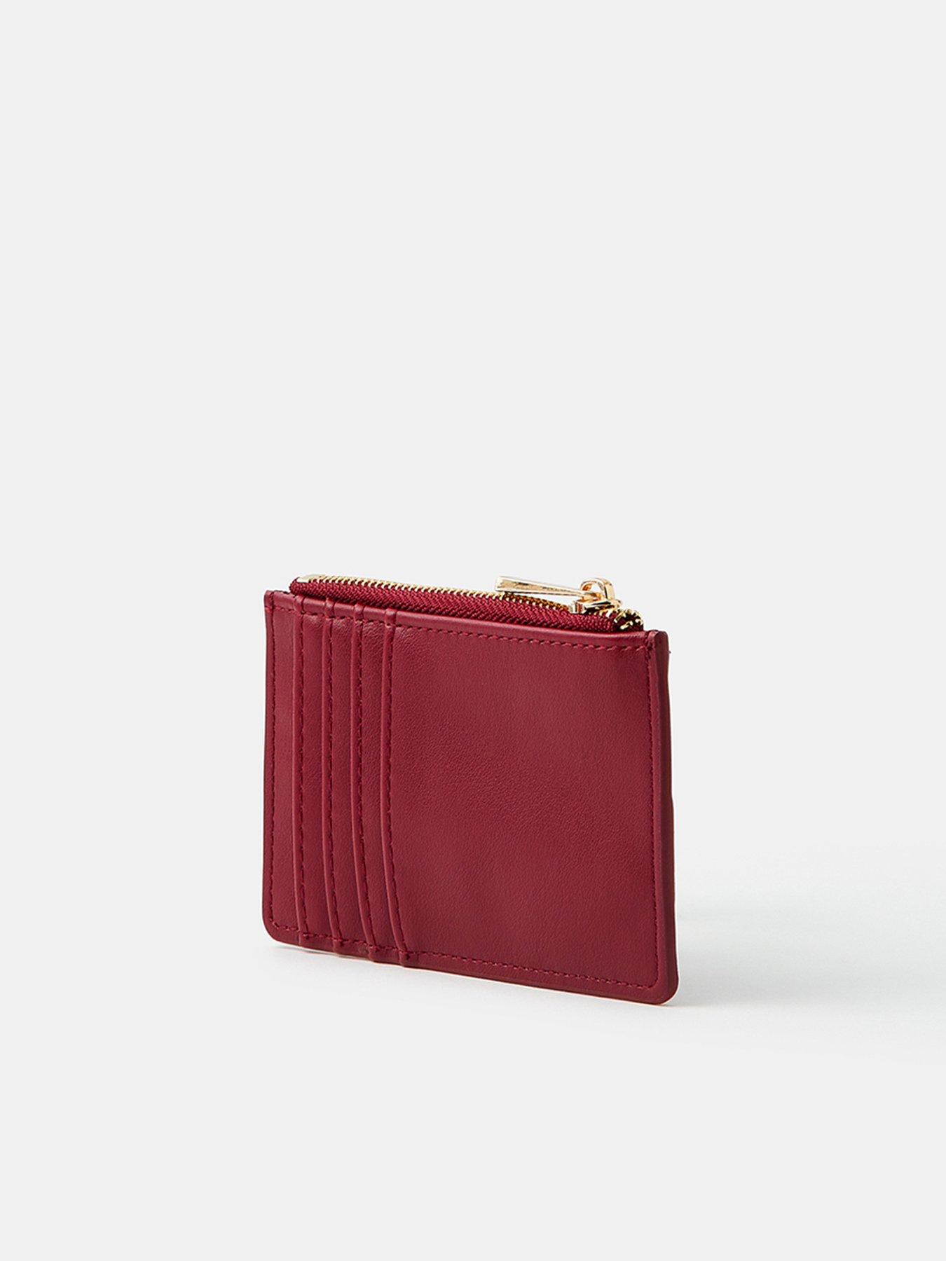 Image 2 of 3 of Accessorize Beaded Cherry Cardholder - Red