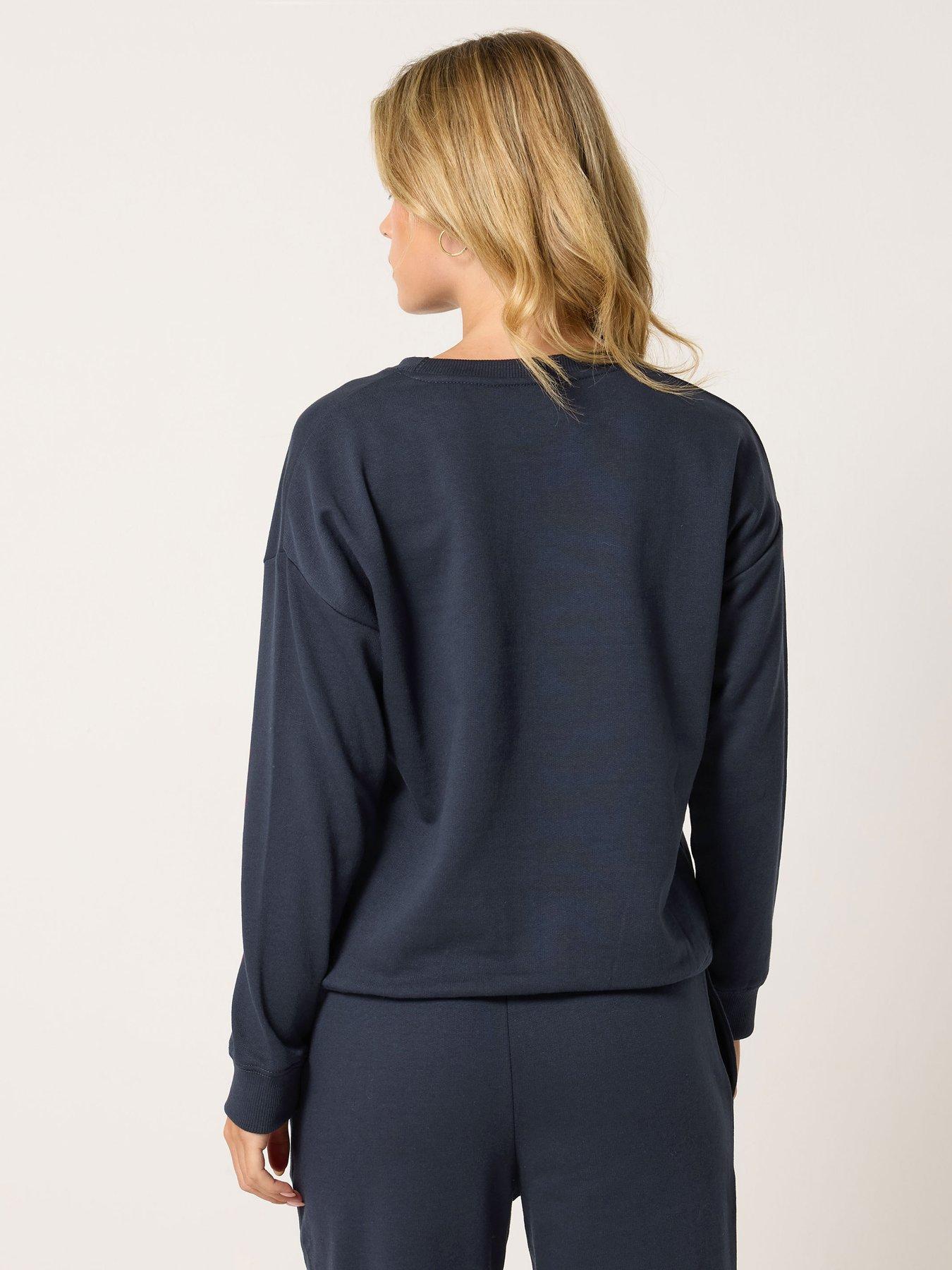 Image 2 of 4 of PixieGirl Petite Equestrian Sweatshirt - Navy Blue