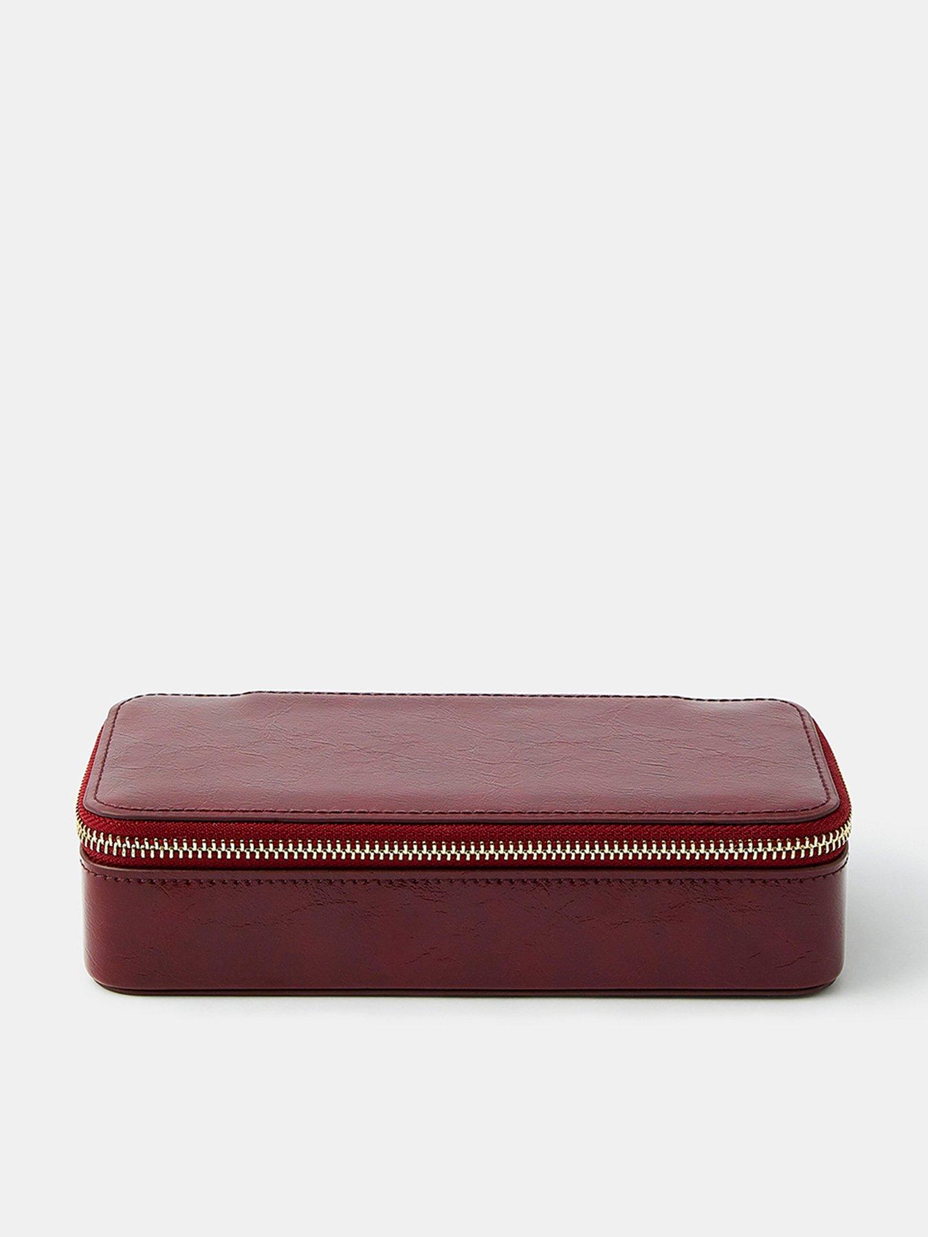 Image 1 of 3 of Accessorize Large Gloss Jewellery Storage Box - Red