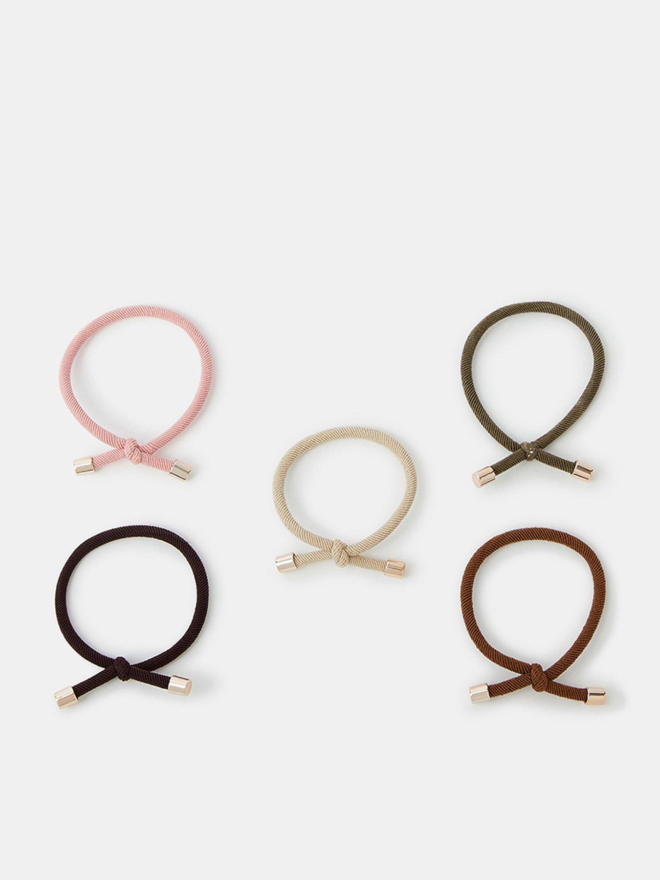 Accessorize Cord Knot Hair Tie Set 5 Pack - Multi