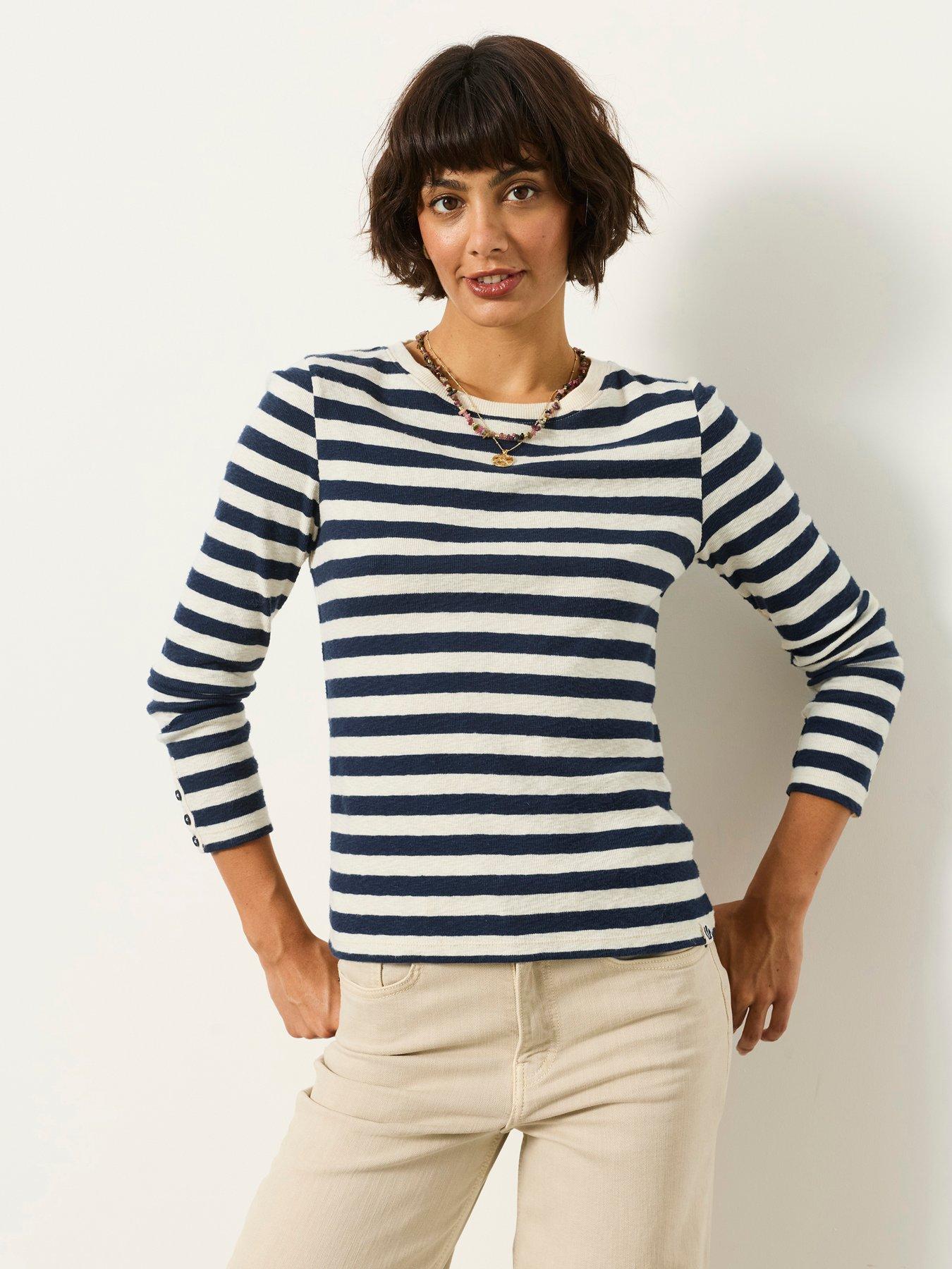 Image 1 of 6 of FatFace Callie Ls Stripe Top