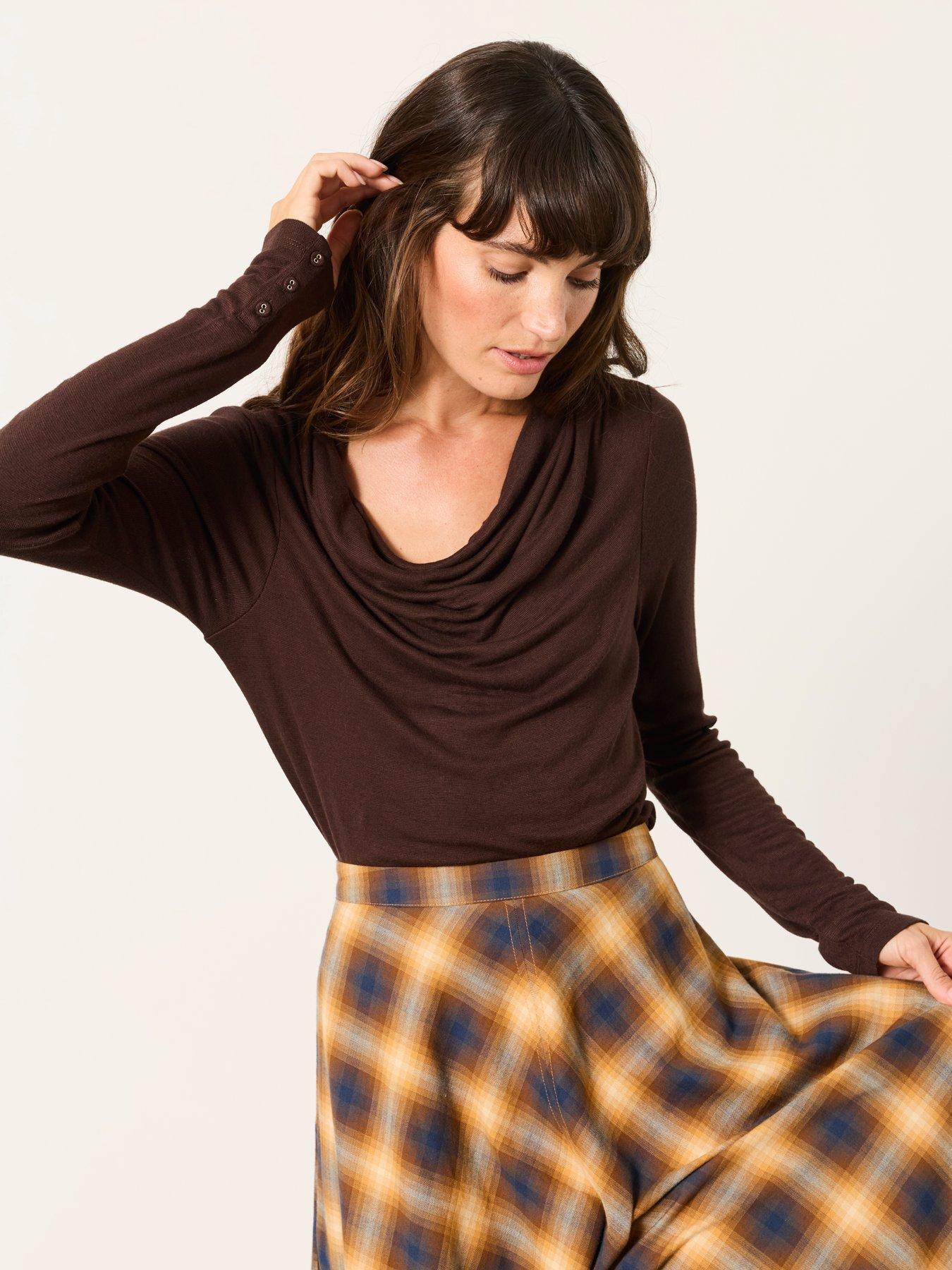 Image 1 of 6 of FatFace Lola Ls Cowl Top