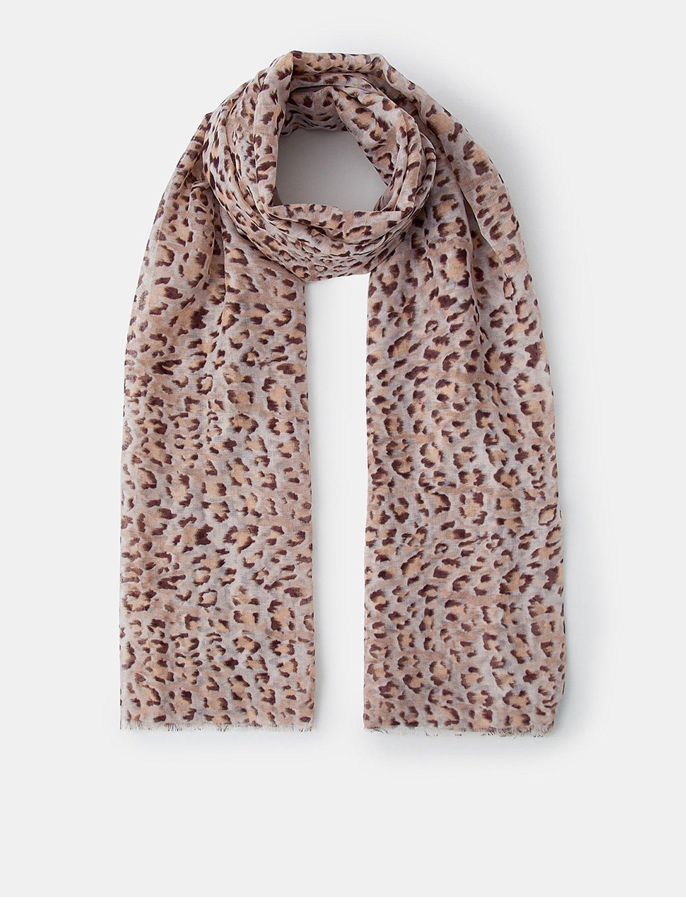 Accessorize Women's Lightweight Animal Print Scarf - Brown