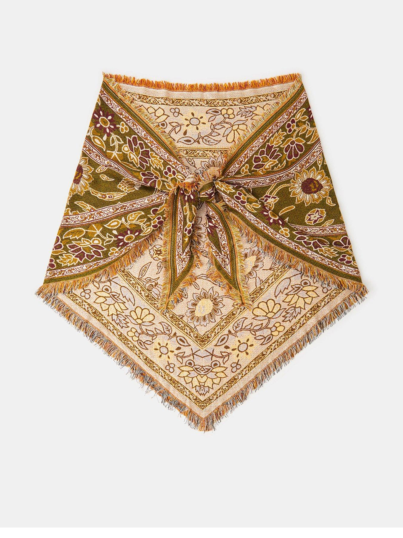 Image 1 of 2 of Accessorize Hansa Triangle Scarf - Green