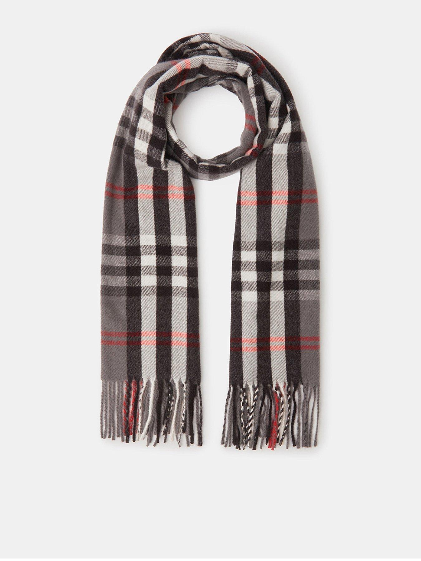 Image 1 of 2 of Accessorize Check Blanket Scarf - Grey