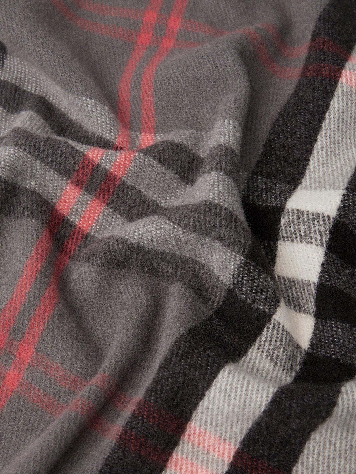 Image 2 of 2 of Accessorize Check Blanket Scarf - Grey