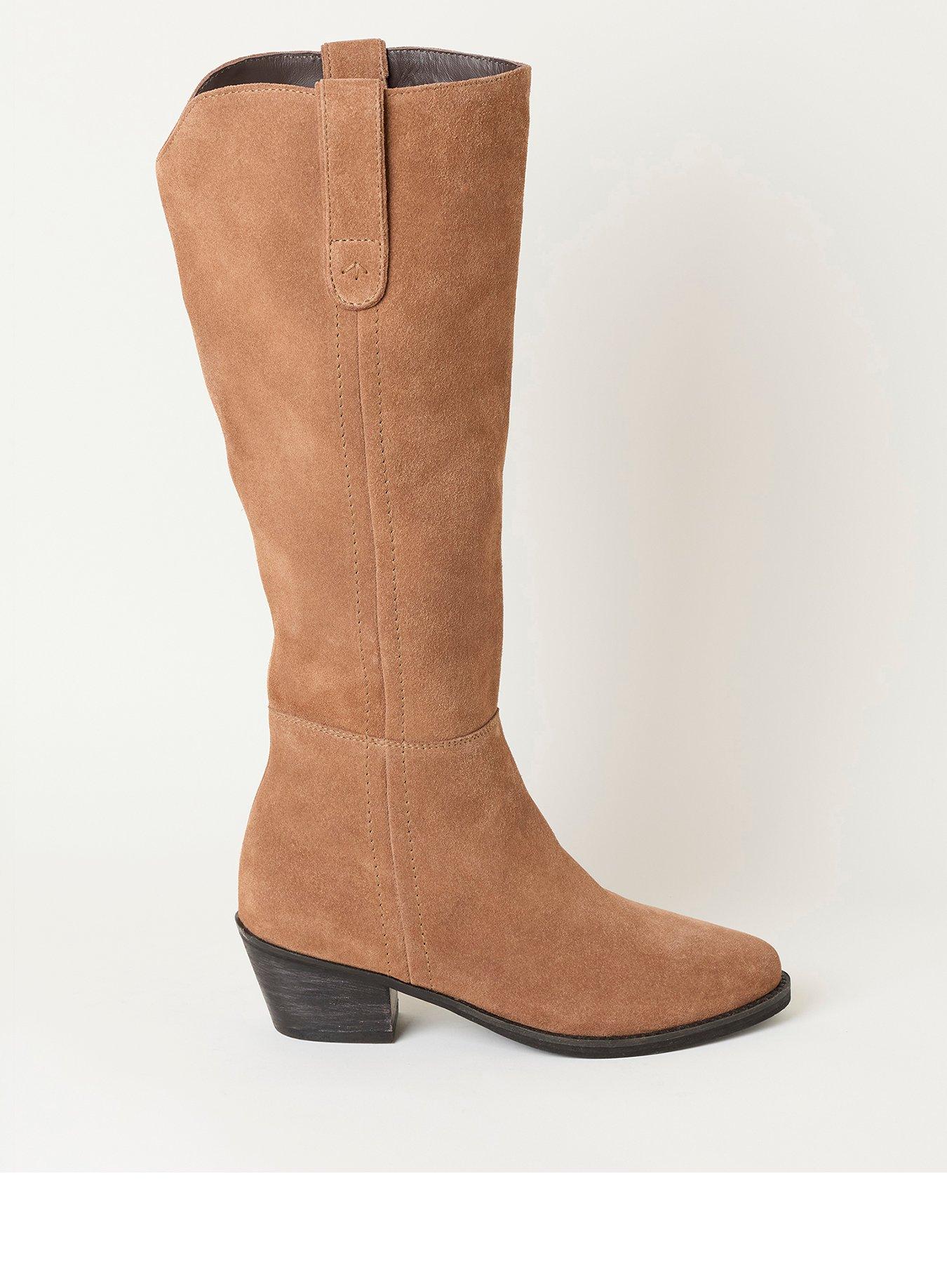 Image 1 of 4 of FatFace Knee High Suede Boot