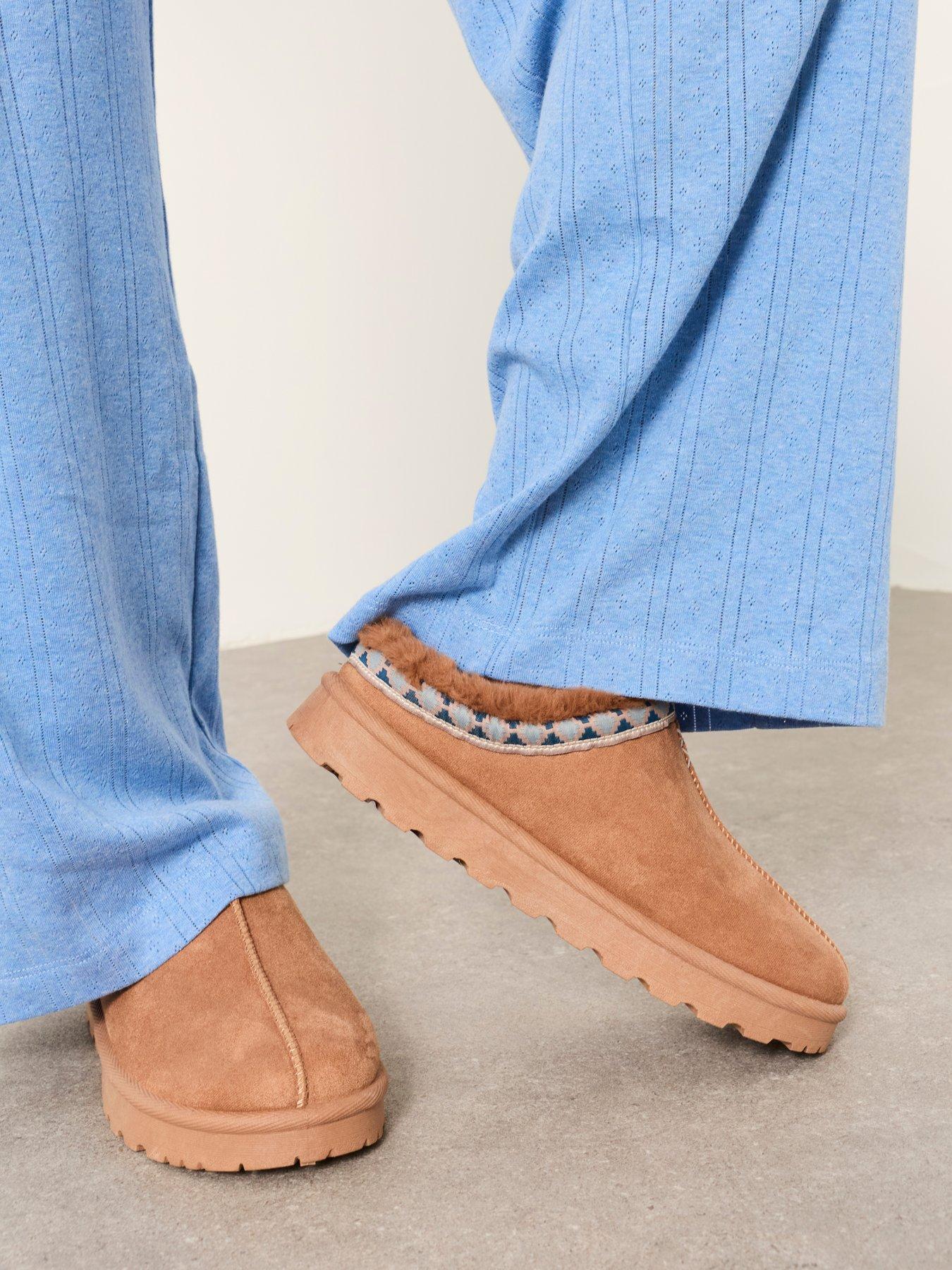 Image 5 of 5 of FatFace Womens Lyra Cosy Lined Chunky Sole Mule Slippers - Brown