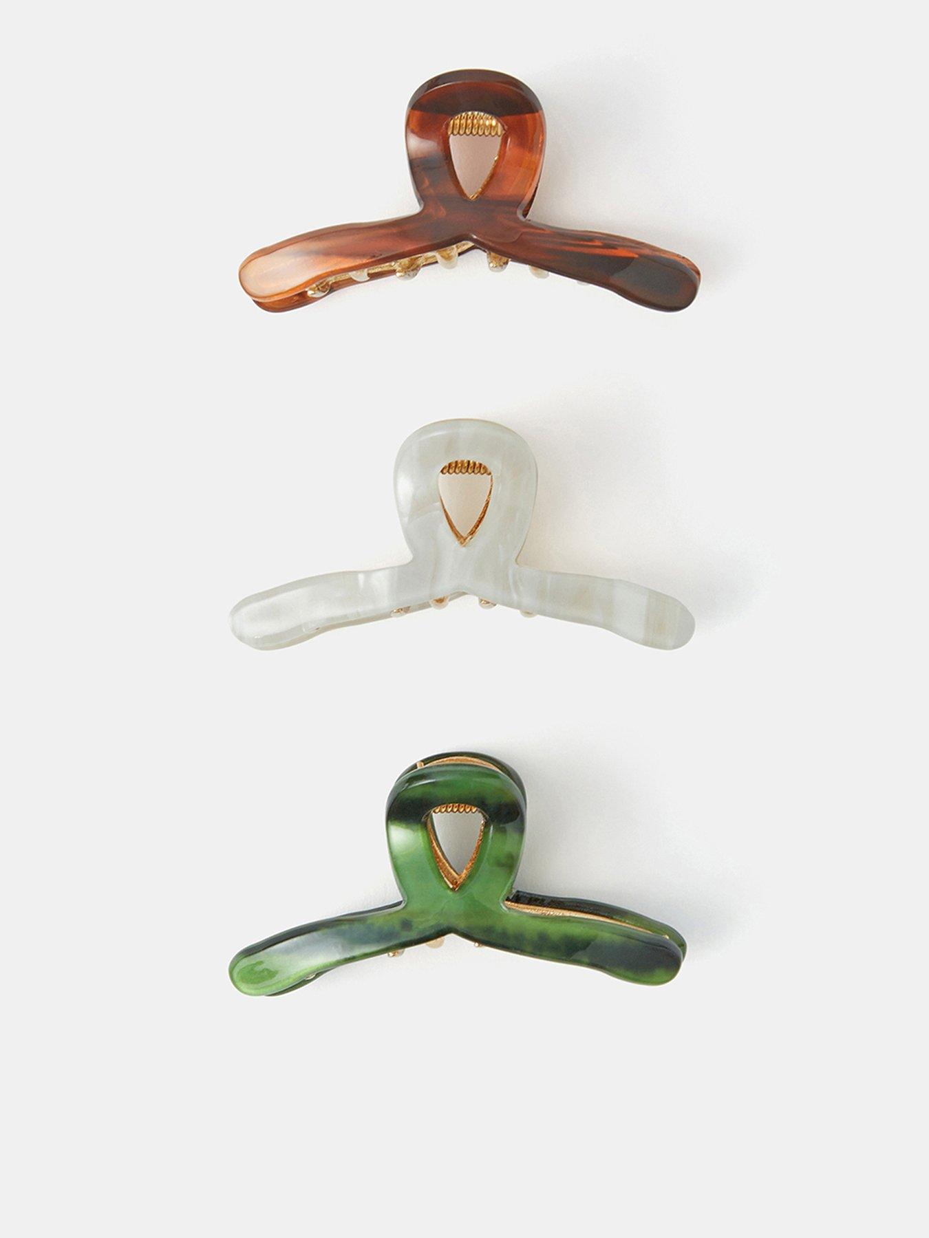 Accessorize Mini Twist Claw Clip Set 3 Pack - Multi
