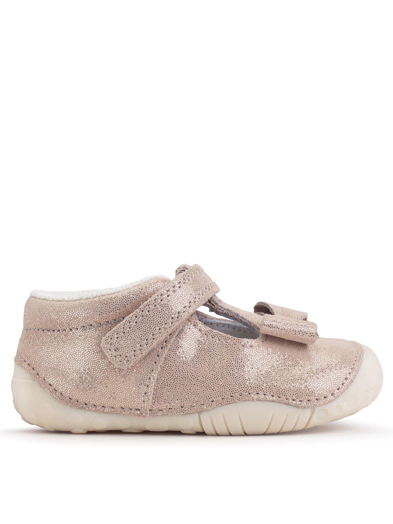 Start-rite Wiggle Pale Glitter Nubuck Trainers - Gold