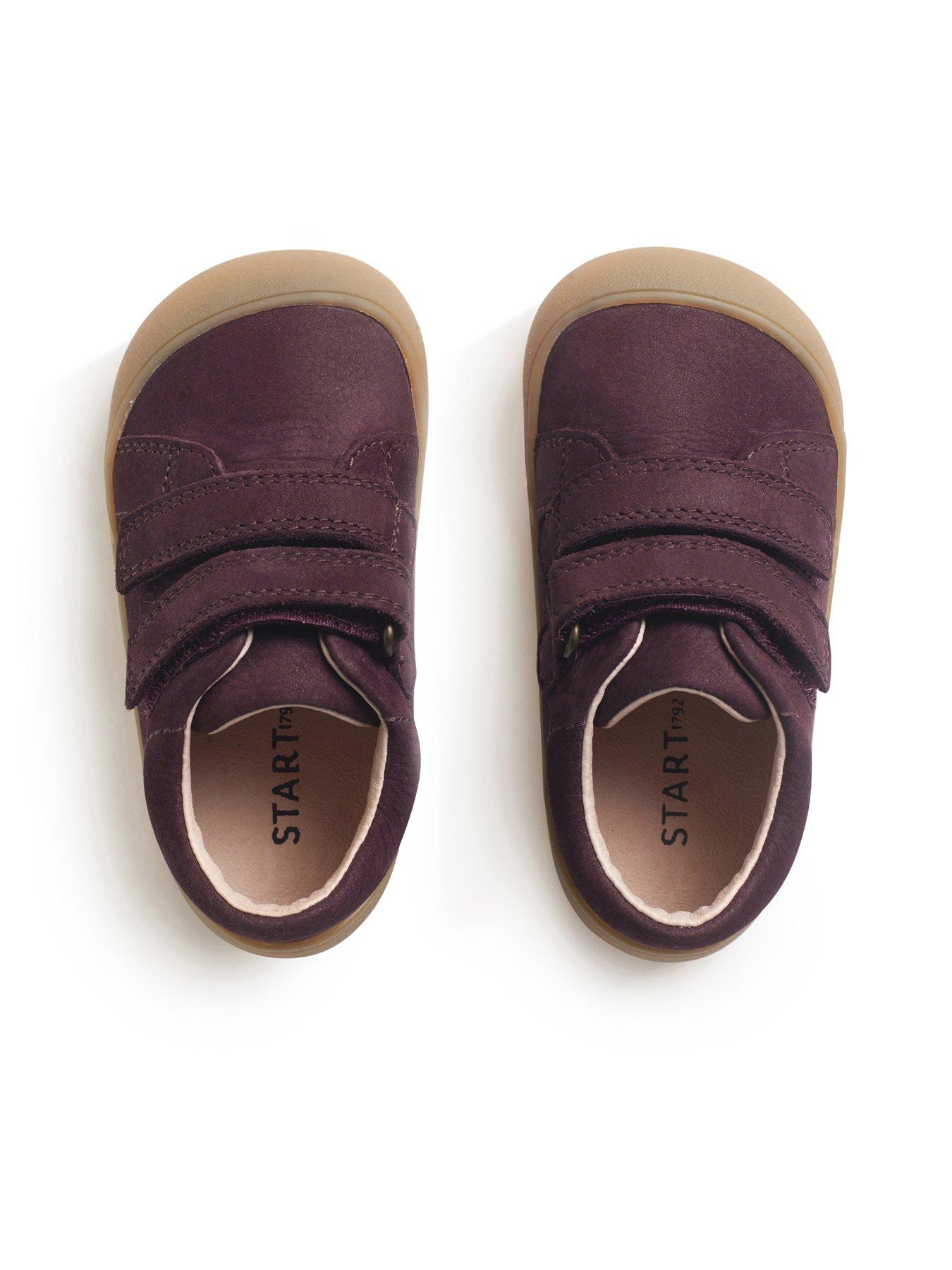Image 3 of 6 of Start-rite Kids' Nubuck First Walking Booties with Double Rip Tape Fastening - Burgundy