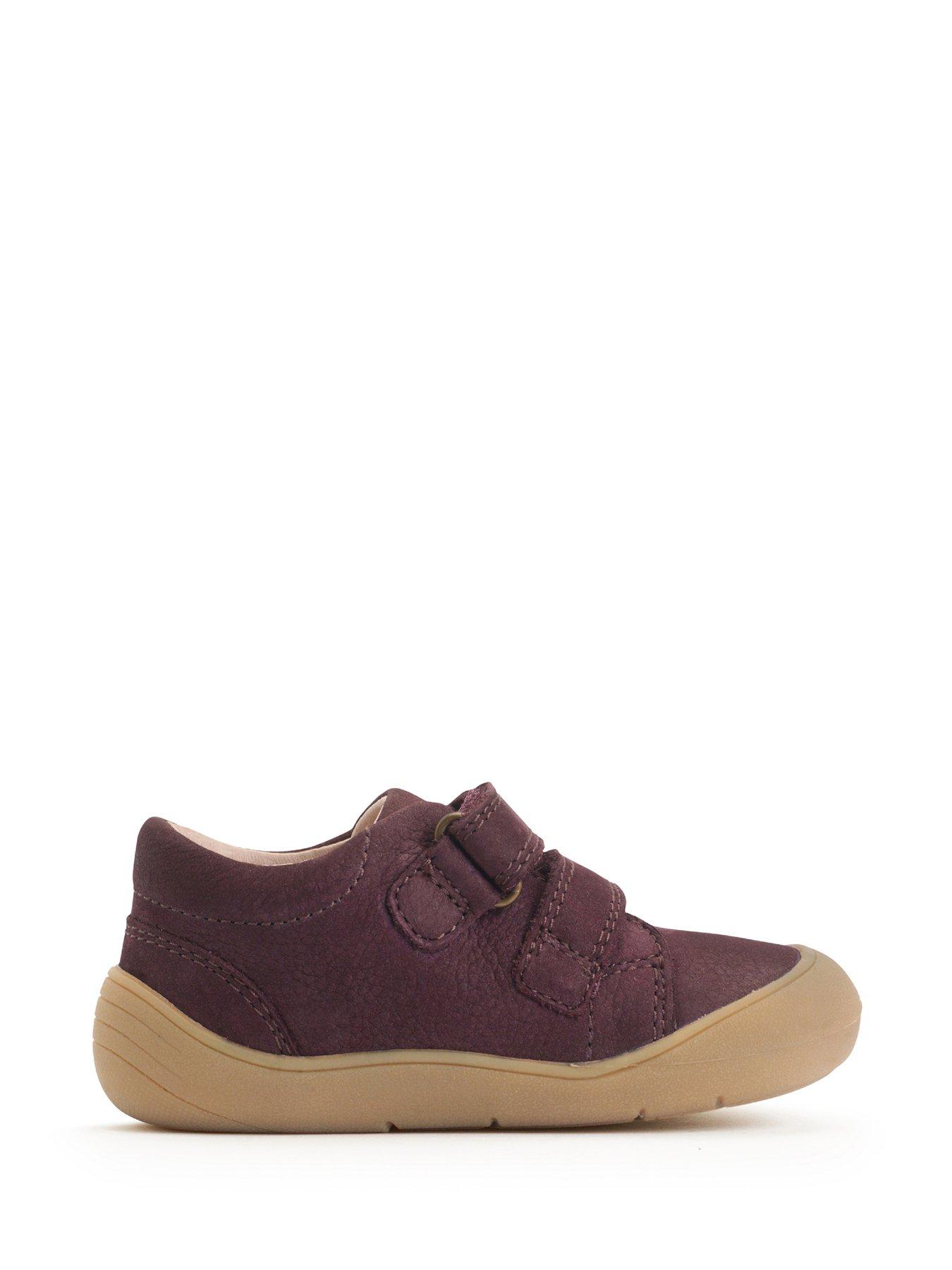 Image 5 of 6 of Start-rite Kids' Nubuck First Walking Booties with Double Rip Tape Fastening - Burgundy