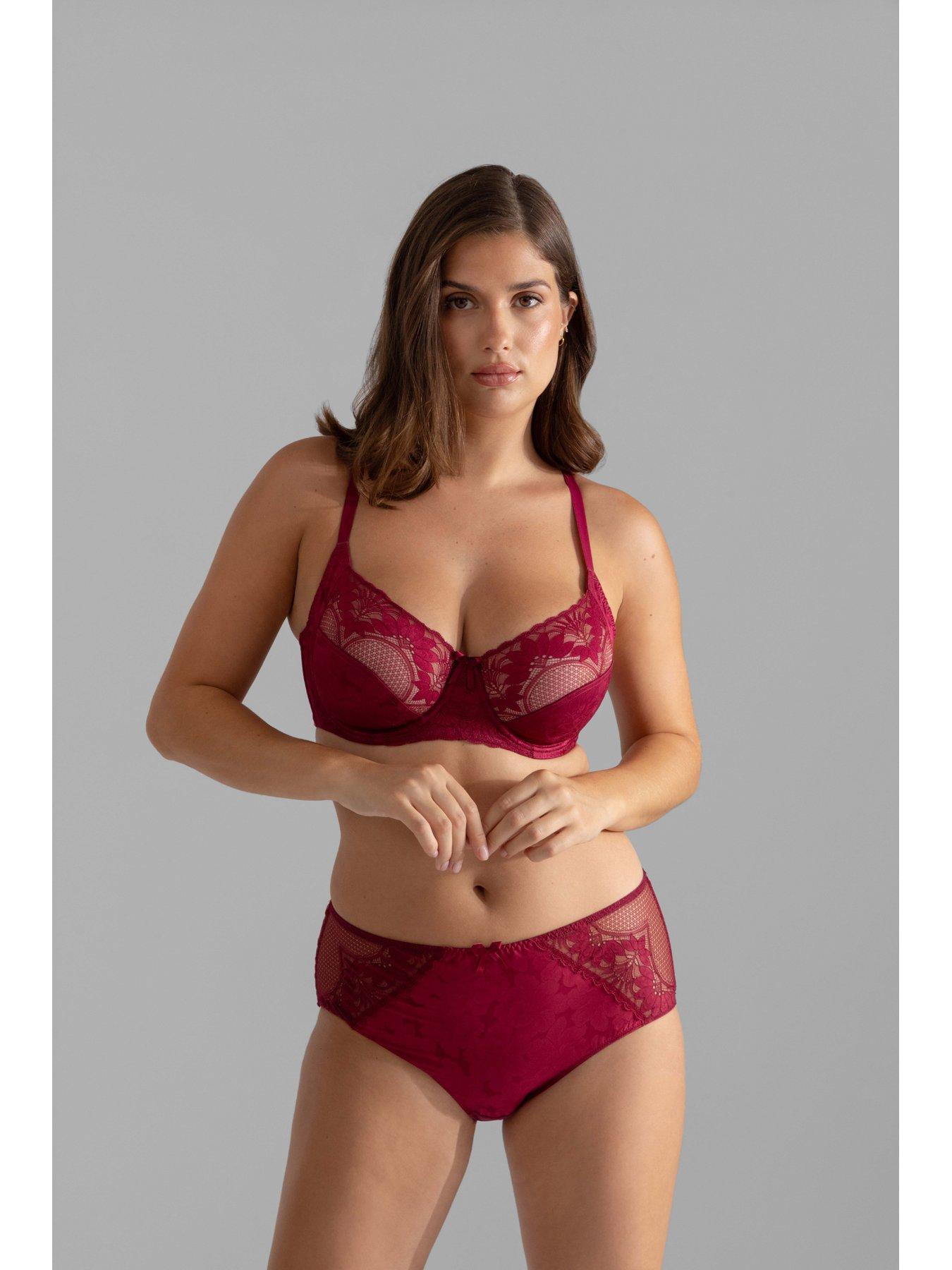 Image 3 of 4 of DORINA Penelope Wired Non Padded Full Cup Bra - Red
