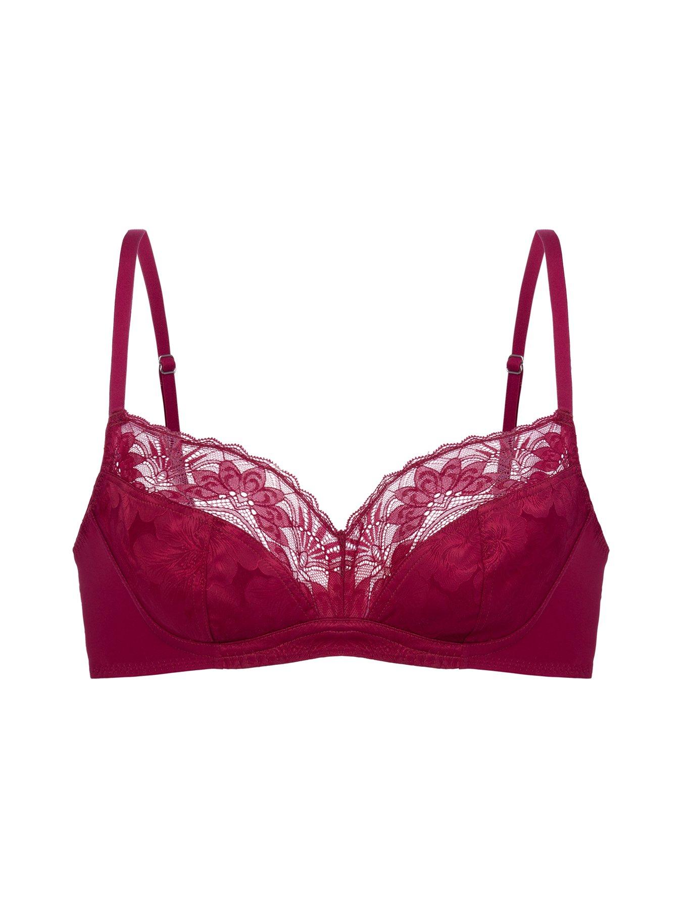 Image 4 of 4 of DORINA Penelope Wired Non Padded Full Cup Bra - Red