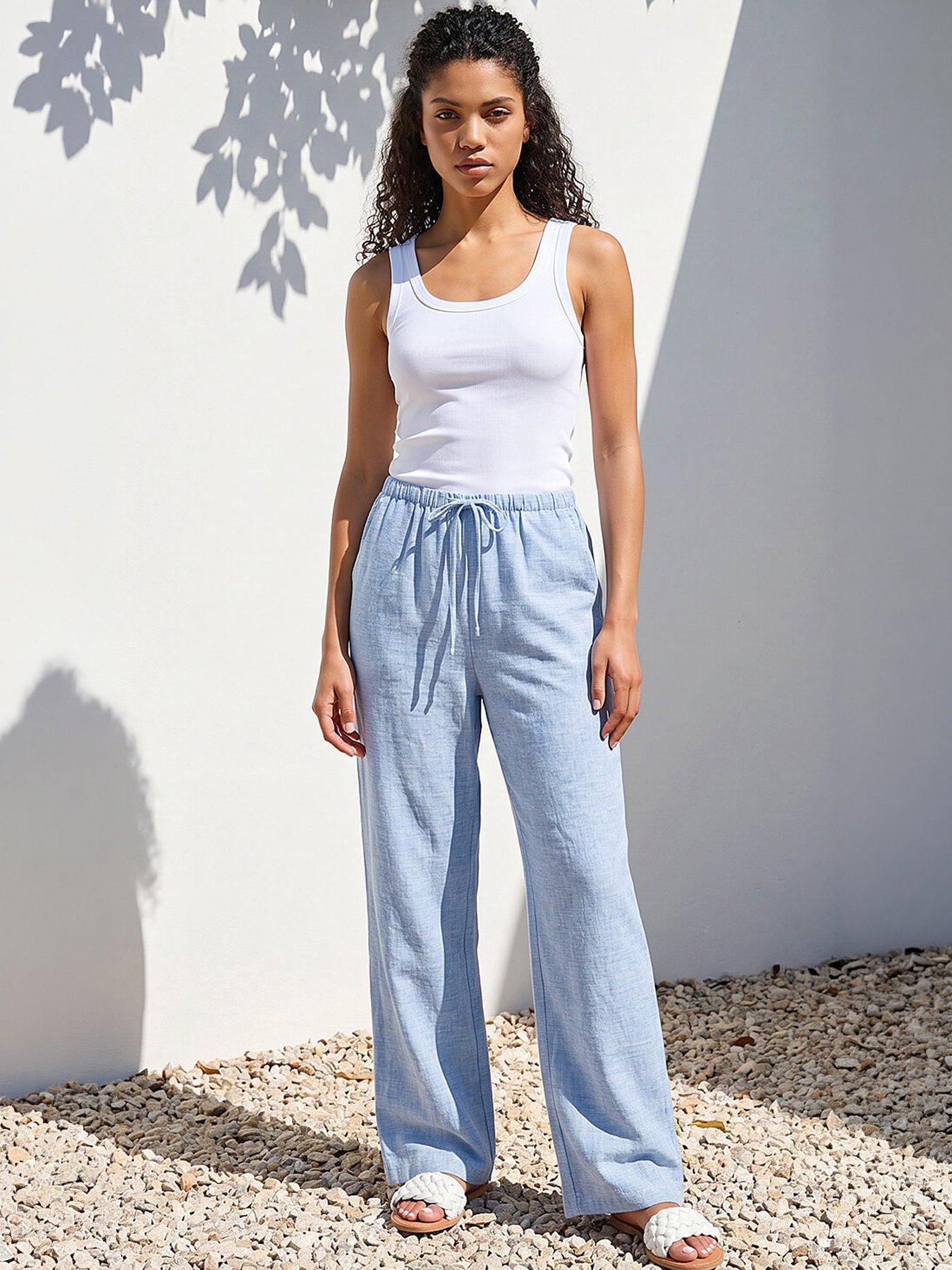 Image 1 of 4 of Roman Petite Wide Leg Trouser