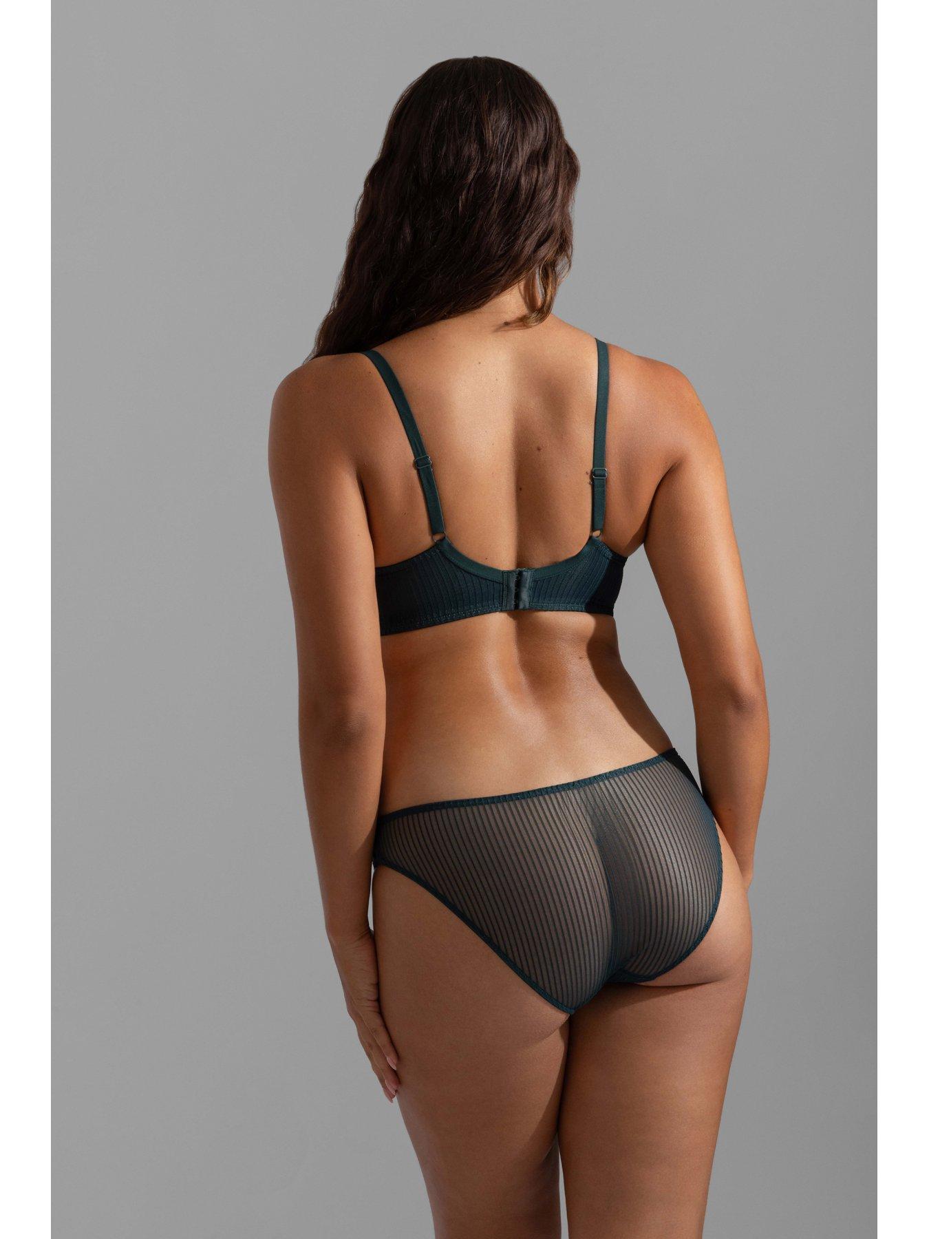 Image 4 of 6 of DORINA Womens Emmy Lace Mesh Full Briefs - Green