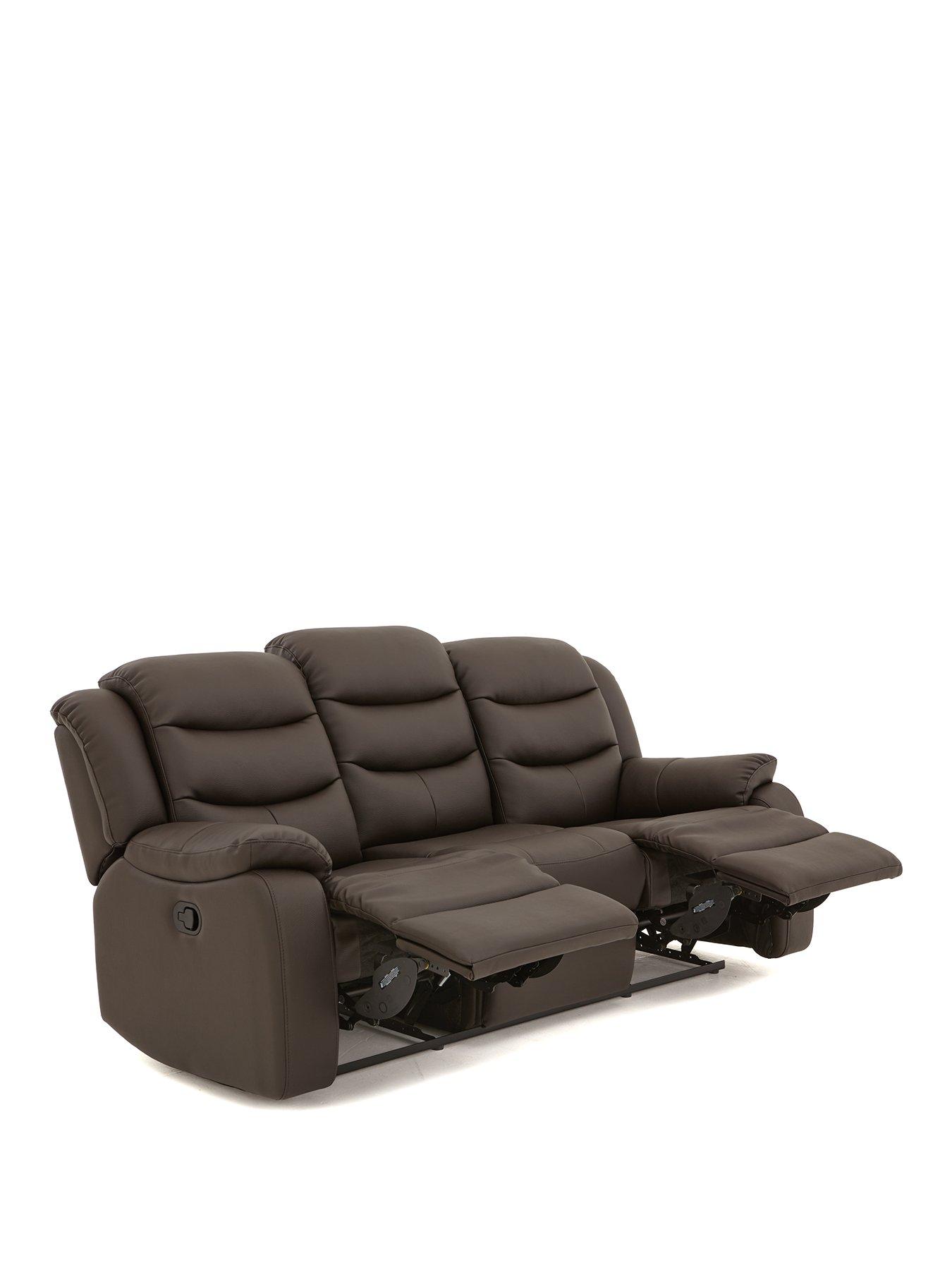 Image 2 of 6 of The Very Collection Rothbury Faux Leather 3 Seater + Chair