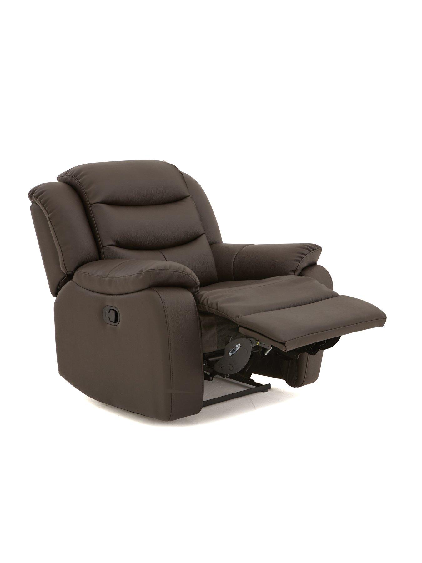 Image 3 of 6 of The Very Collection Rothbury Faux Leather 3 Seater + Chair
