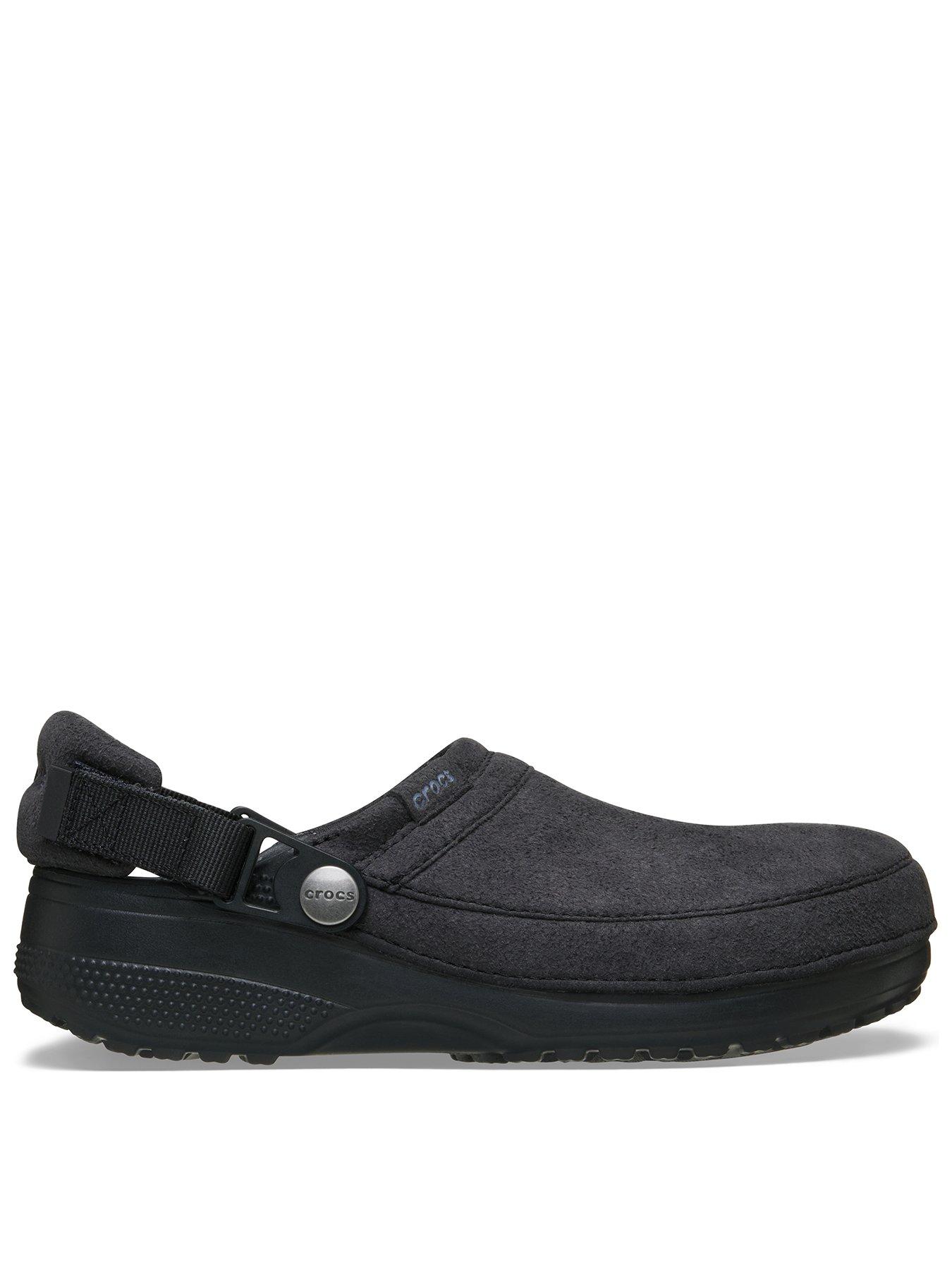 Crocs Classic Crafted Vegan Suede Clog Sandal - Black