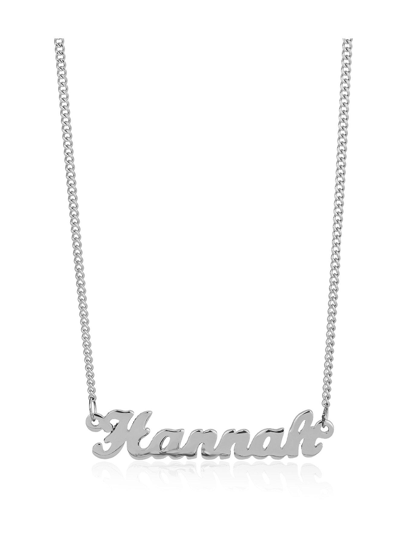 Stainless Steel Script Name Necklace on Curb Chain