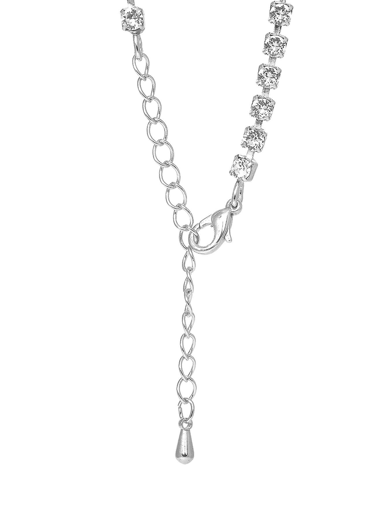Image 3 of 6 of The Love Collection Personalised Name Crystal Tennis Necklace