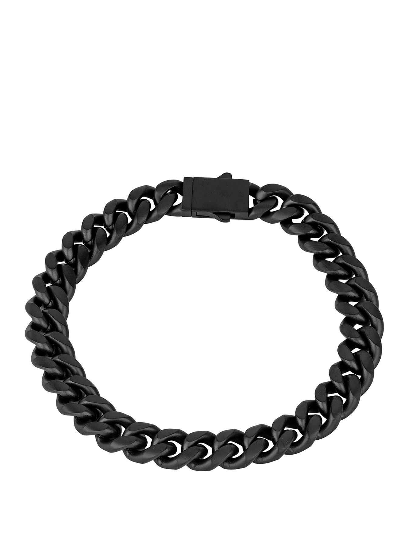 The Love Collection Black Stainless steel 9" bracelet