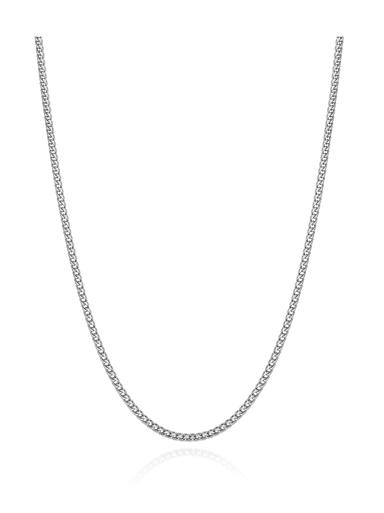 Image 1 of 5 of The Love Collection Stainless steel 22" necklace with black onyx inlay
