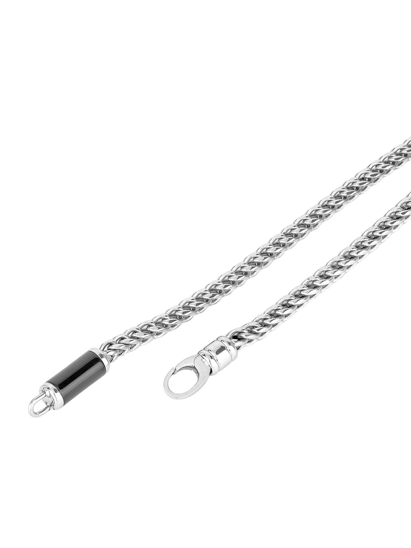 Image 3 of 5 of The Love Collection Stainless steel 22" necklace with black onyx inlay