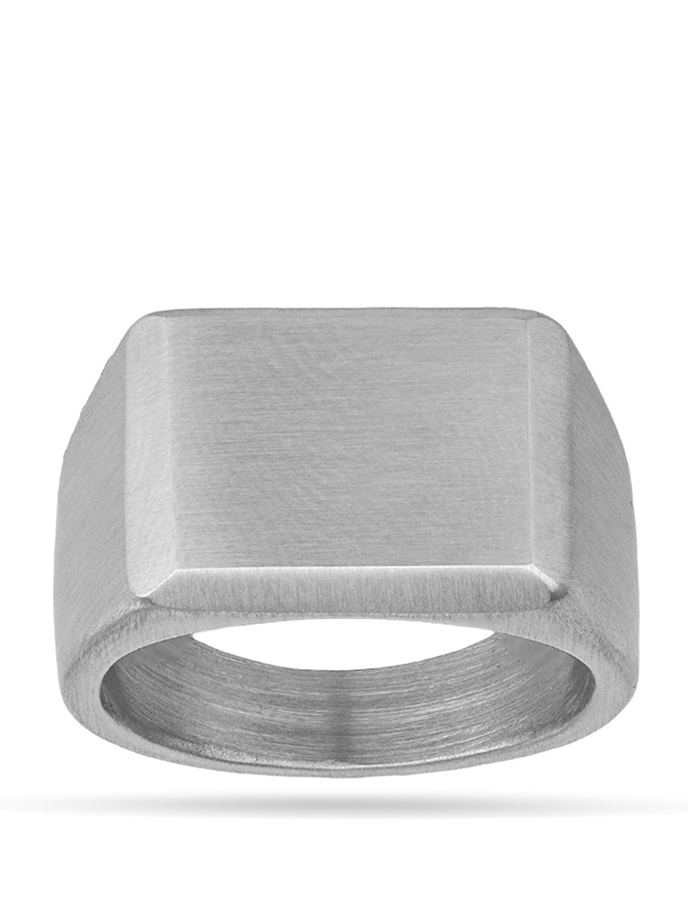 The Love Collection Stainless steel Personalised ring