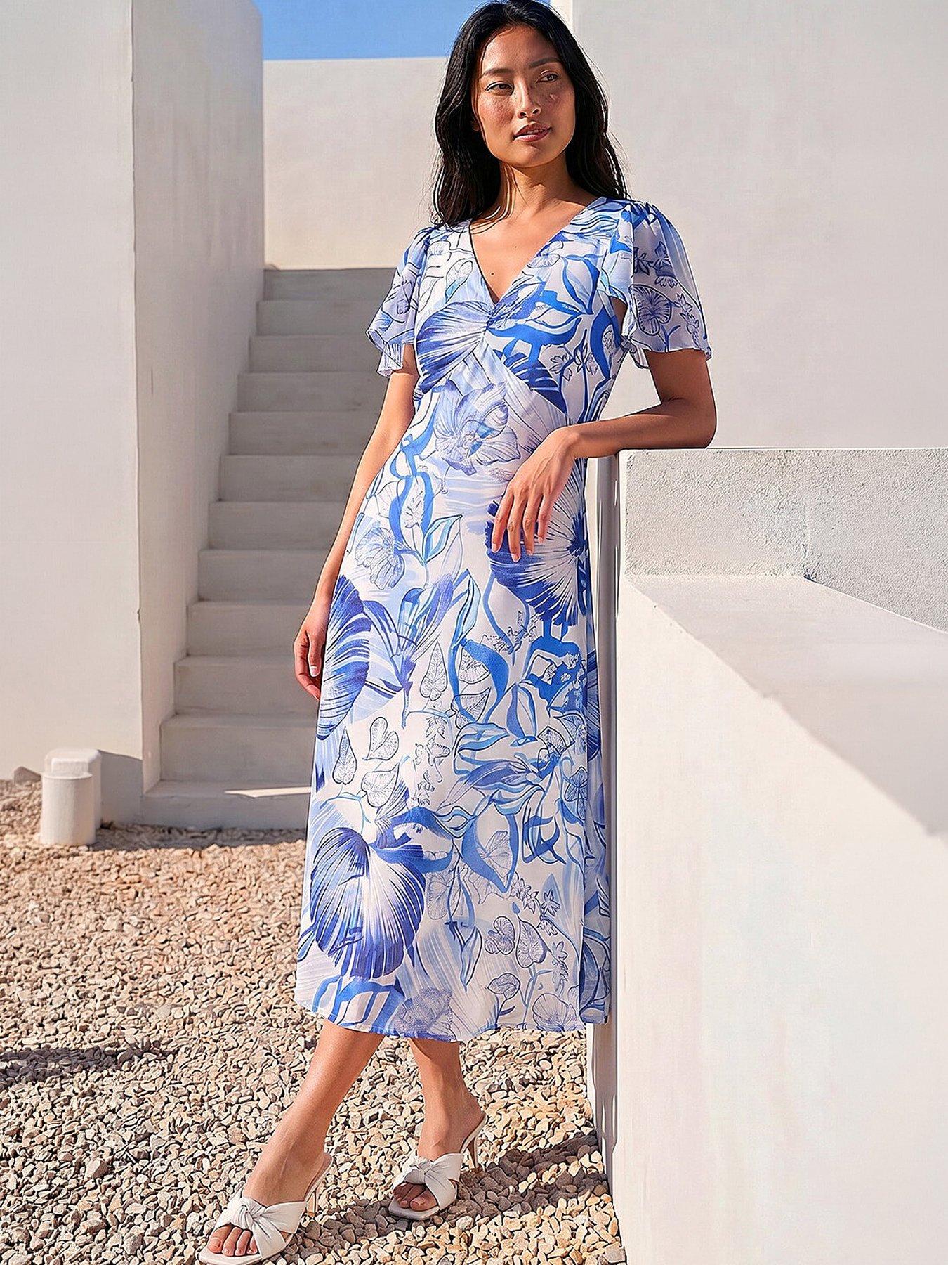 Roman Petite Floral Midi Dress