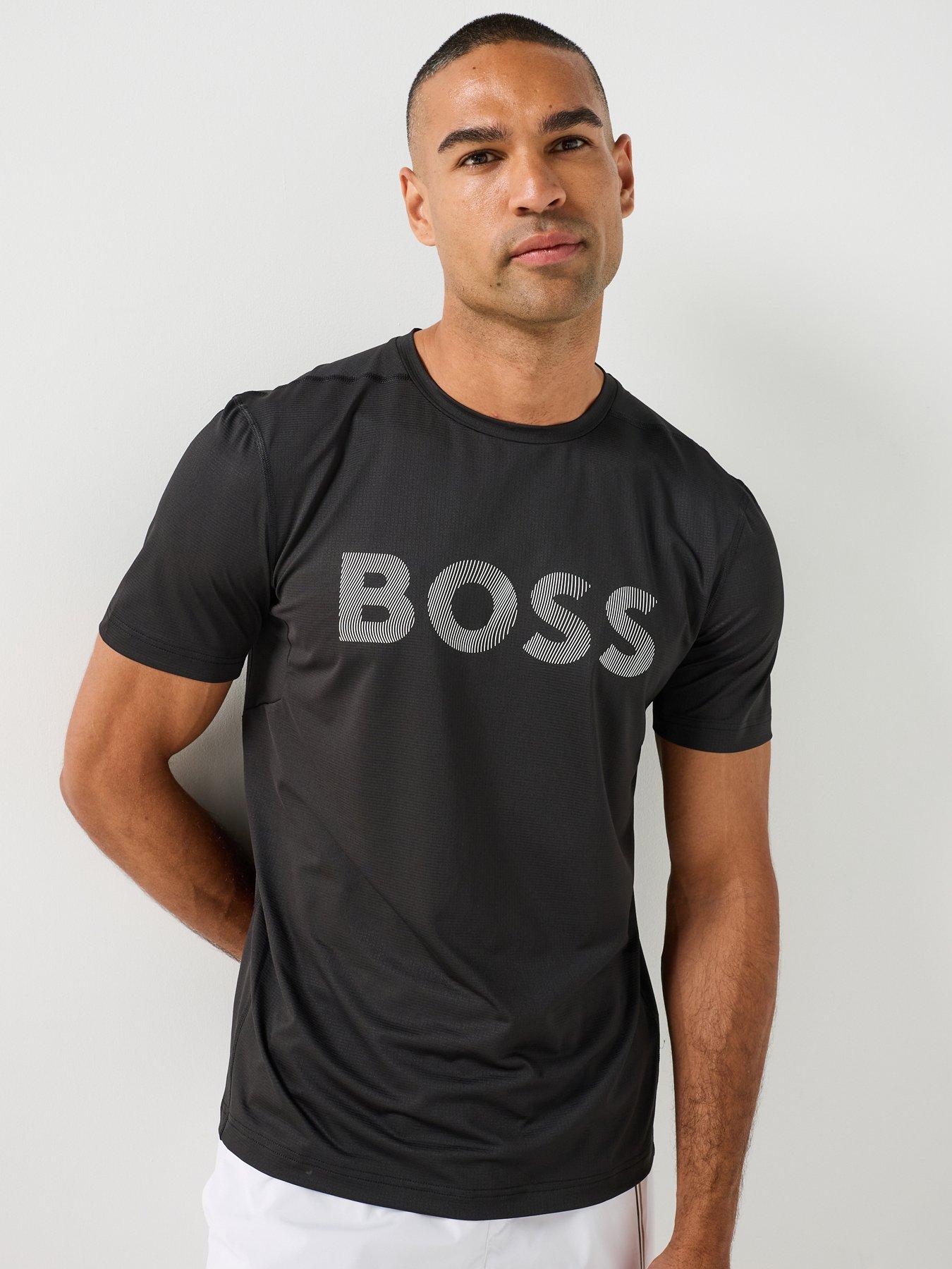 BOSS Regular-Fit Cotton T-Shirt with Logo Artwork - Black