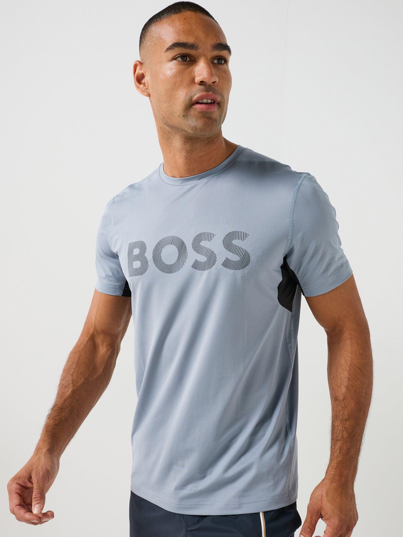 Image 1 of 6 of BOSS Mens Active Logo Training T-Shirt - Grey