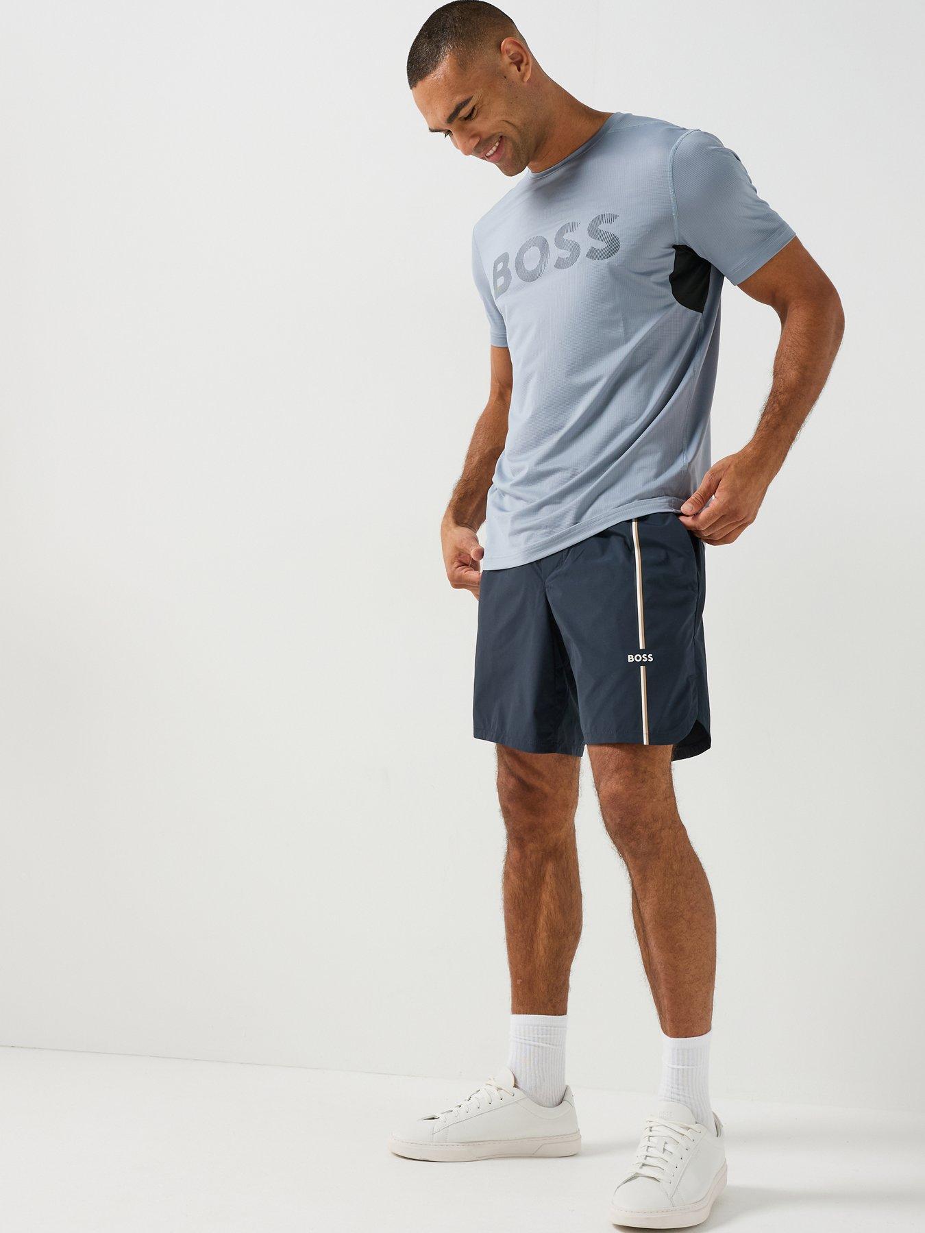 Image 3 of 6 of BOSS Mens Active Logo Training T-Shirt - Grey