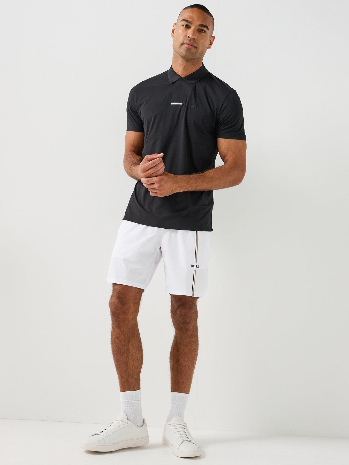 Image 3 of 6 of BOSS Mens Toc Game 8 Inch Shorts - White