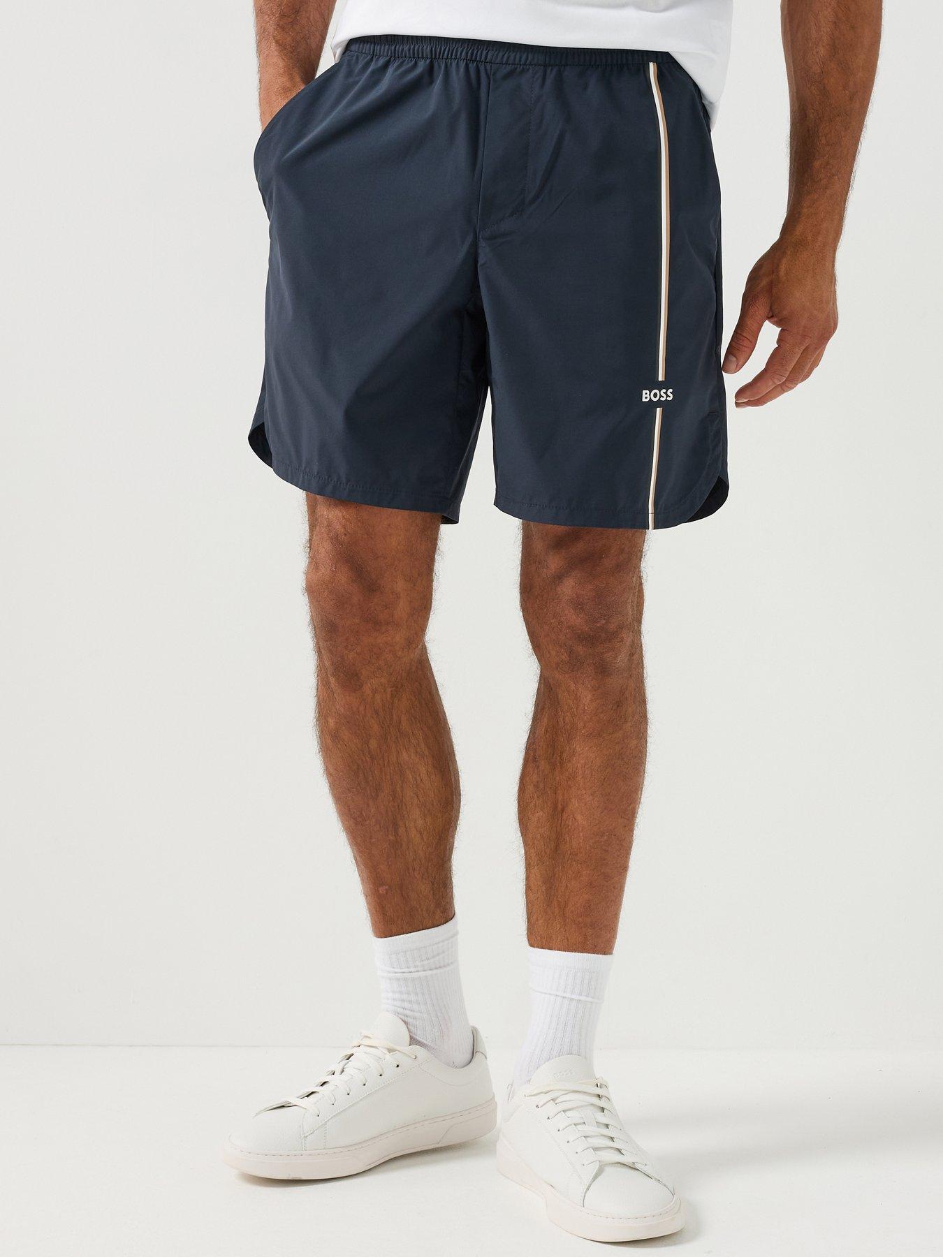 BOSS Active Tennis Shorts In Innovative Nova Fabric - Dark Blue